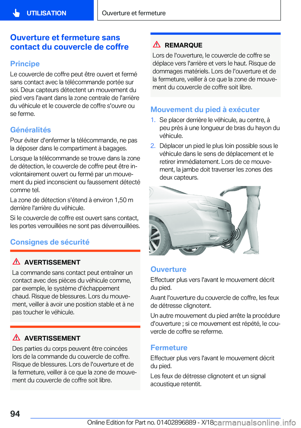 BMW 8 SERIES COUPE 2019  Notices Demploi (in French) �O�u�v�e�r�t�u�r�e��e�t��f�e�r�m�e�t�u�r�e��s�a�n�s
�c�o�n�t�a�c�t��d�u��c�o�u�v�e�r�c�l�e��d�e��c�o�f�f�r�e
�P�r�i�n�c�i�p�e�L�e��c�o�u�v�e�r�c�l�e��d�e��c�o�f�f�r�e��p�e�u�t��ê�t�r�e��