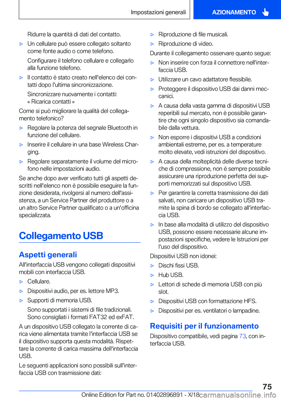 BMW 8 SERIES COUPE 2019  Libretti Di Uso E manutenzione (in Italian) �R�i�d�u�r�r�e��l�a��q�u�a�n�t�i�t�