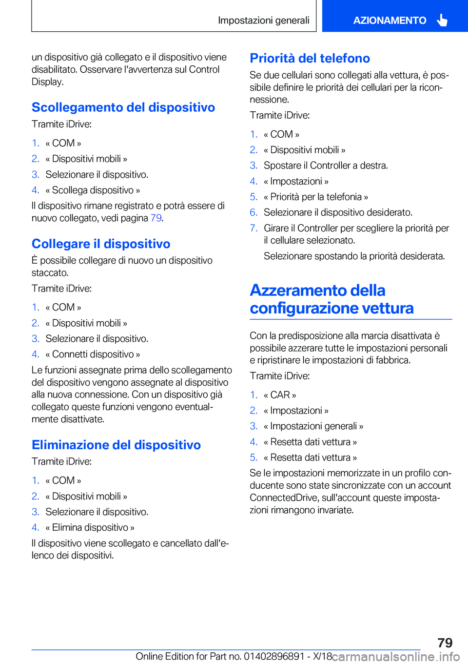 BMW 8 SERIES COUPE 2019  Libretti Di Uso E manutenzione (in Italian) �u�n��d�i�s�p�o�s�i�t�i�v�o��g�i�