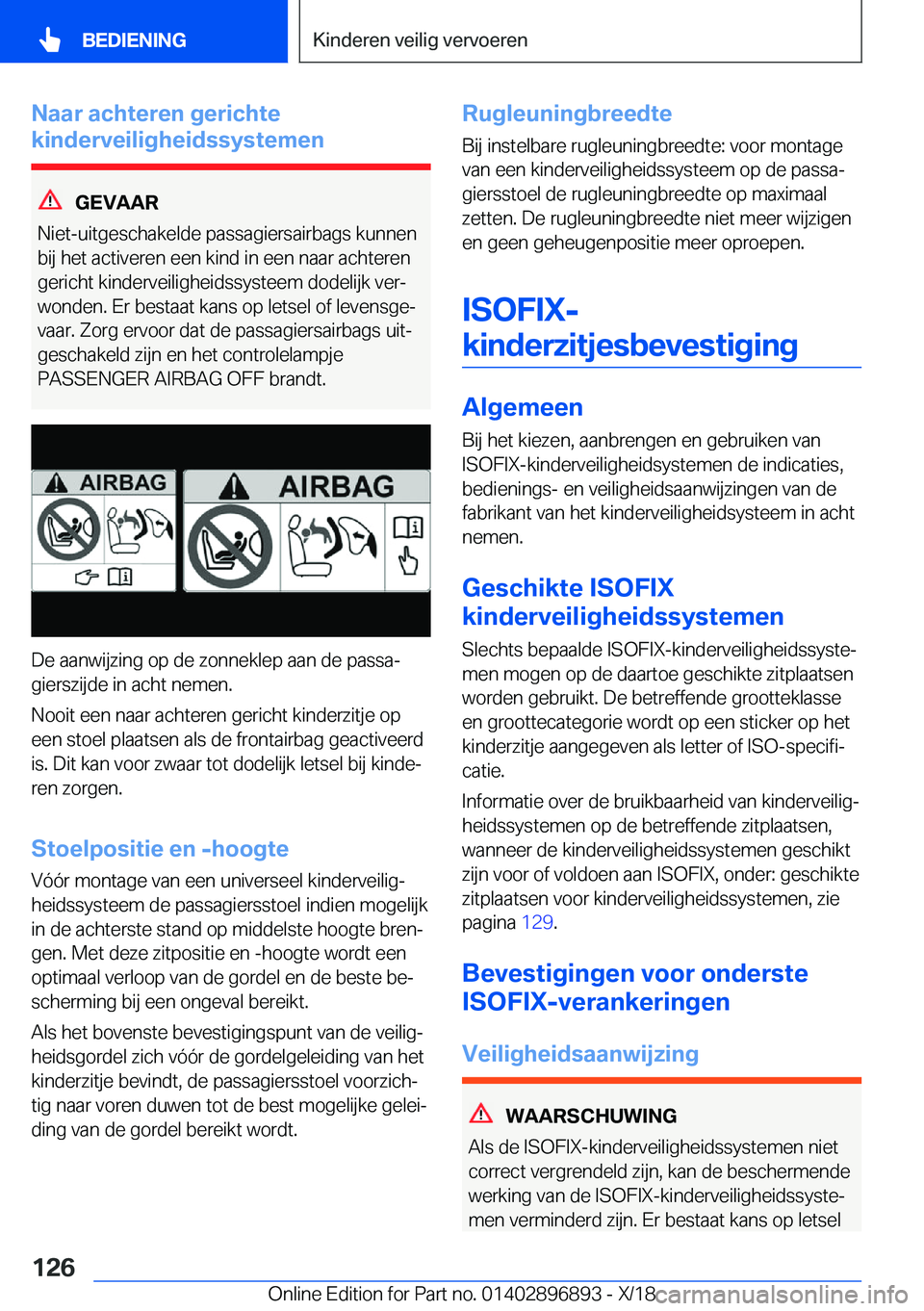 BMW 8 SERIES COUPE 2019  Instructieboekjes (in Dutch) �N�a�a�r��a�c�h�t�e�r�e�n��g�e�r�i�c�h�t�e
�k�i�n�d�e�r�v�e�i�l�i�g�h�e�i�d�s�s�y�s�t�e�m�e�n
�G�E�V�A�A�R
�N�i�e�t�-�u�i�t�g�e�s�c�h�a�k�e�l�d�e��p�a�s�s�a�g�i�e�r�s�a�i�r�b�a�g�s��k�u�n�n�e�n �b
