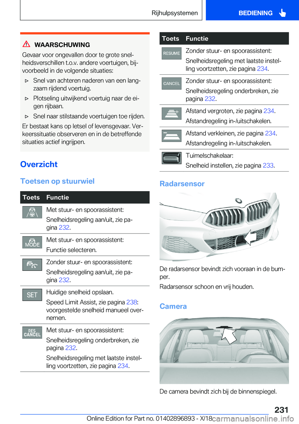 BMW 8 SERIES COUPE 2019  Instructieboekjes (in Dutch) �W�A�A�R�S�C�H�U�W�I�N�G
�G�e�v�a�a�r��v�o�o�r��o�n�g�e�v�a�l�l�e�n��d�o�o�r��t�e��g�r�o�t�e��s�n�e�lj
�h�e�i�d�s�v�e�r�s�c�h�i�l�l�e�n��t�.�o�.�v�.��a�n�d�e�r�e��v�o�e�r�t�u�i�g�e�n�,��b�i