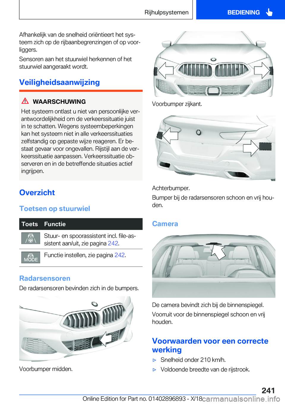 BMW 8 SERIES COUPE 2019  Instructieboekjes (in Dutch) �A�f�h�a�n�k�e�l�i�j�k��v�a�n��d�e��s�n�e�l�h�e�i�d��o�r�i�