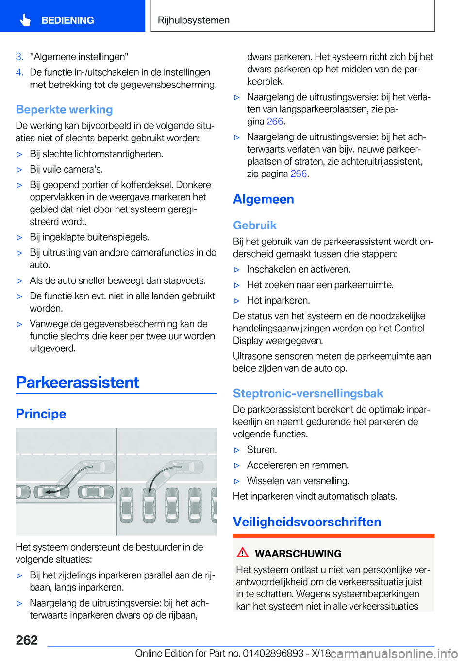 BMW 8 SERIES COUPE 2019  Instructieboekjes (in Dutch) �3�.��A�l�g�e�m�e�n�e��i�n�s�t�e�l�l�i�n�g�e�n��4�.�D�e��f�u�n�c�t�i�e��i�n�-�/�u�i�t�s�c�h�a�k�e�l�e�n��i�n��d�e��i�n�s�t�e�l�l�i�n�g�e�n�m�e�t��b�e�t�r�e�k�k�i�n�g��t�o�t��d�e��g�e�g�e�v