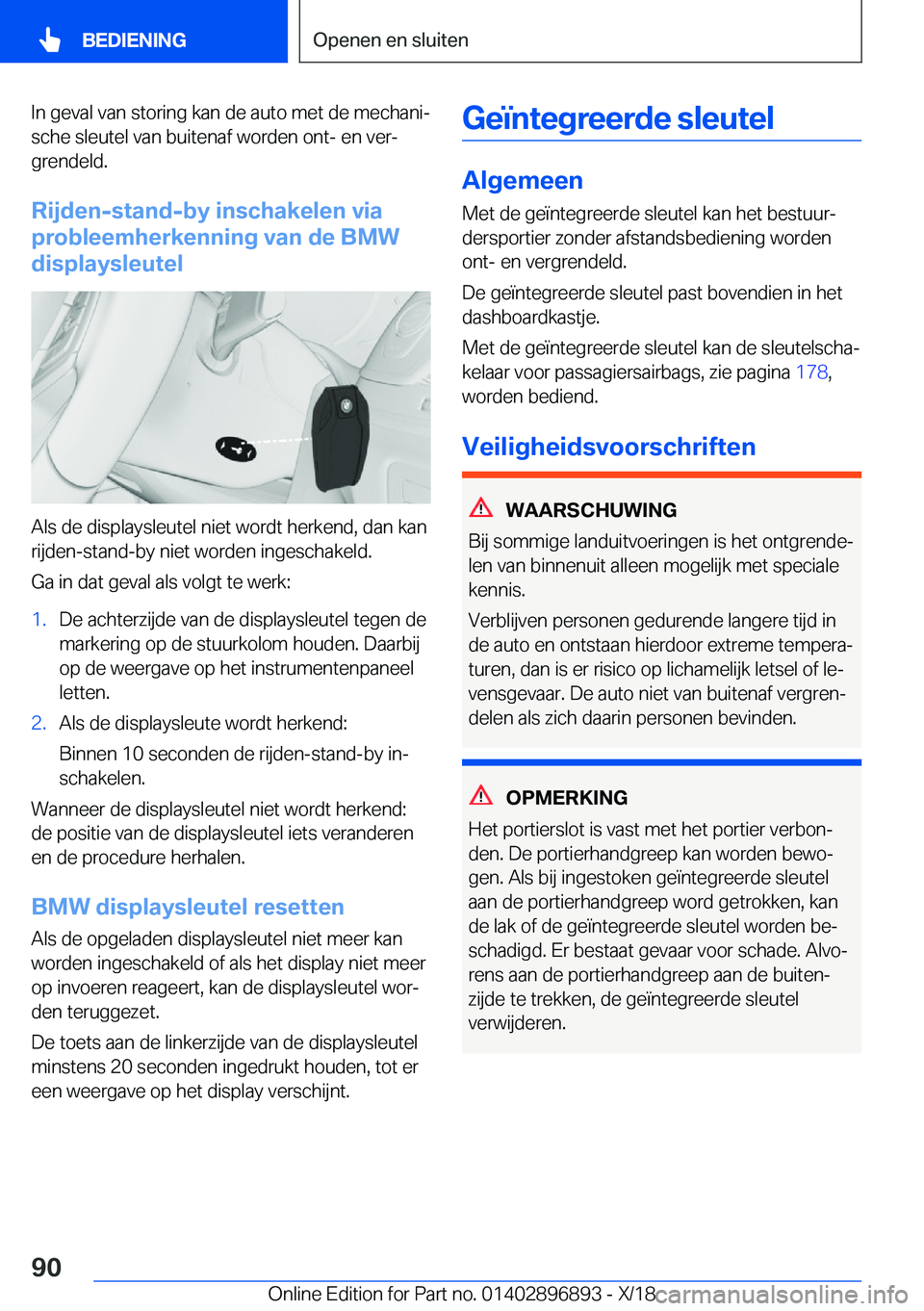 BMW 8 SERIES COUPE 2019  Instructieboekjes (in Dutch) �I�n��g�e�v�a�l��v�a�n��s�t�o�r�i�n�g��k�a�n��d�e��a�u�t�o��m�e�t��d�e��m�e�c�h�a�n�ij
�s�c�h�e��s�l�e�u�t�e�l��v�a�n��b�u�i�t�e�n�a�f��w�o�r�d�e�n��o�n�t�-��e�n��v�e�rj �g�r�e�n�d�e