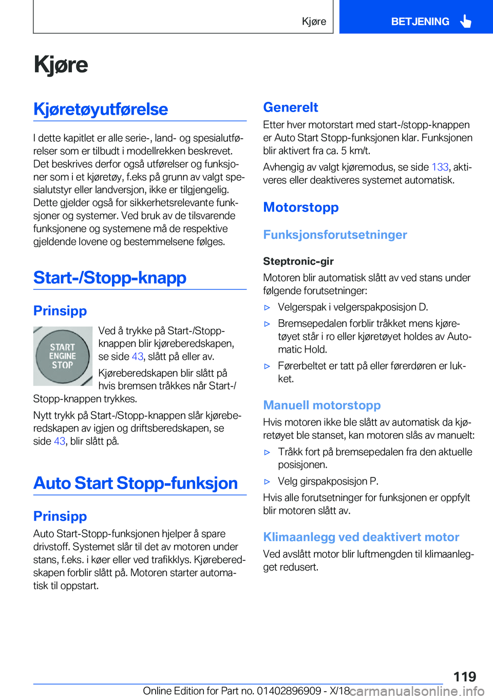 BMW 8 SERIES COUPE 2019  InstruksjonsbØker (in Norwegian) �K�j�