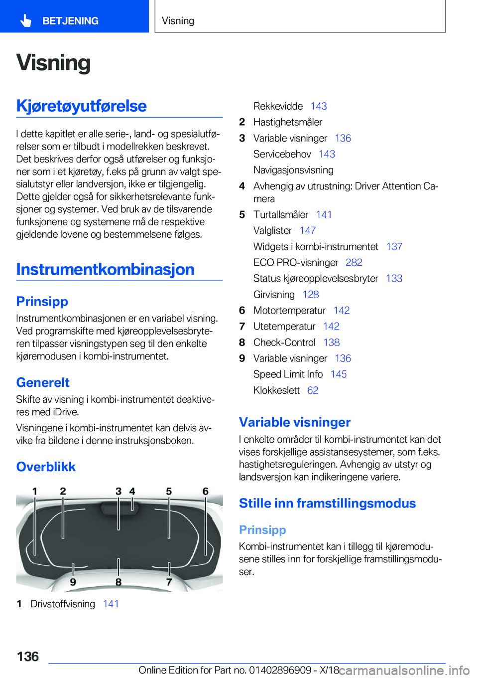BMW 8 SERIES COUPE 2019  InstruksjonsbØker (in Norwegian) �V�i�s�n�i�n�g�K�j�