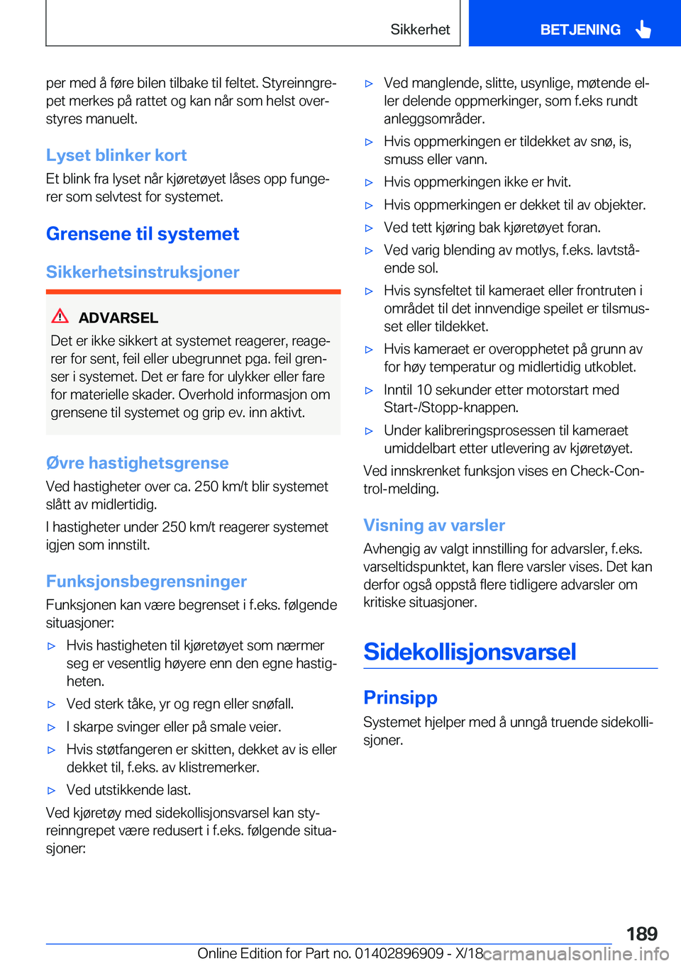 BMW 8 SERIES COUPE 2019  InstruksjonsbØker (in Norwegian) �p�e�r��m�e�d��å��f�