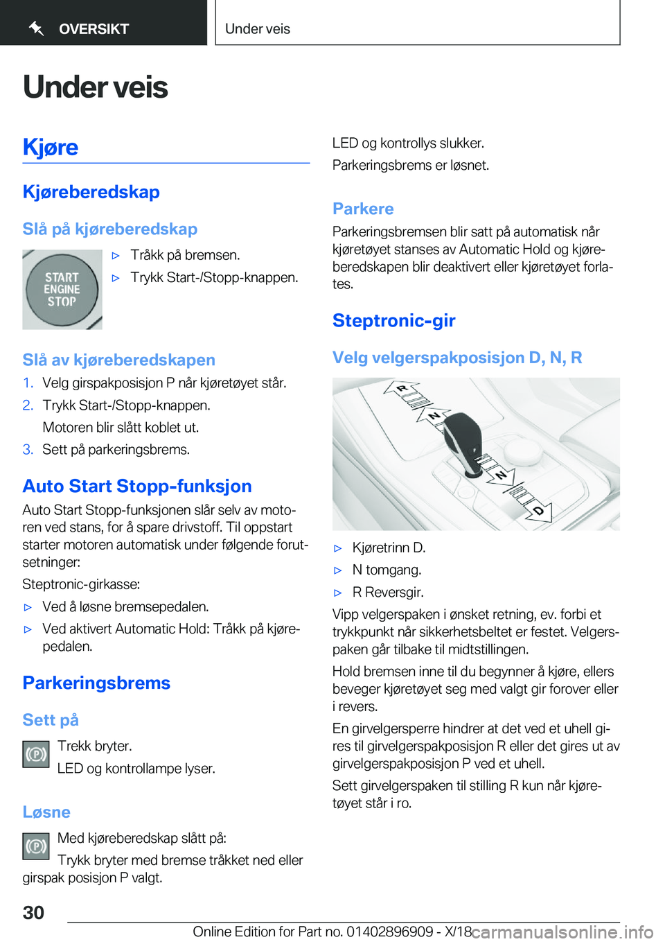BMW 8 SERIES COUPE 2019  InstruksjonsbØker (in Norwegian) �U�n�d�e�r��v�e�i�s�K�j�