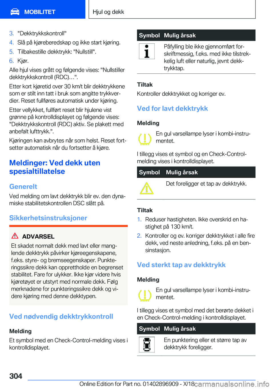 BMW 8 SERIES COUPE 2019  InstruksjonsbØker (in Norwegian) �3�.��D�e�k�k�t�r�y�k�k�s�k�o�n�t�r�o�l�l��4�.�S�l�å��p�å��k�j�
