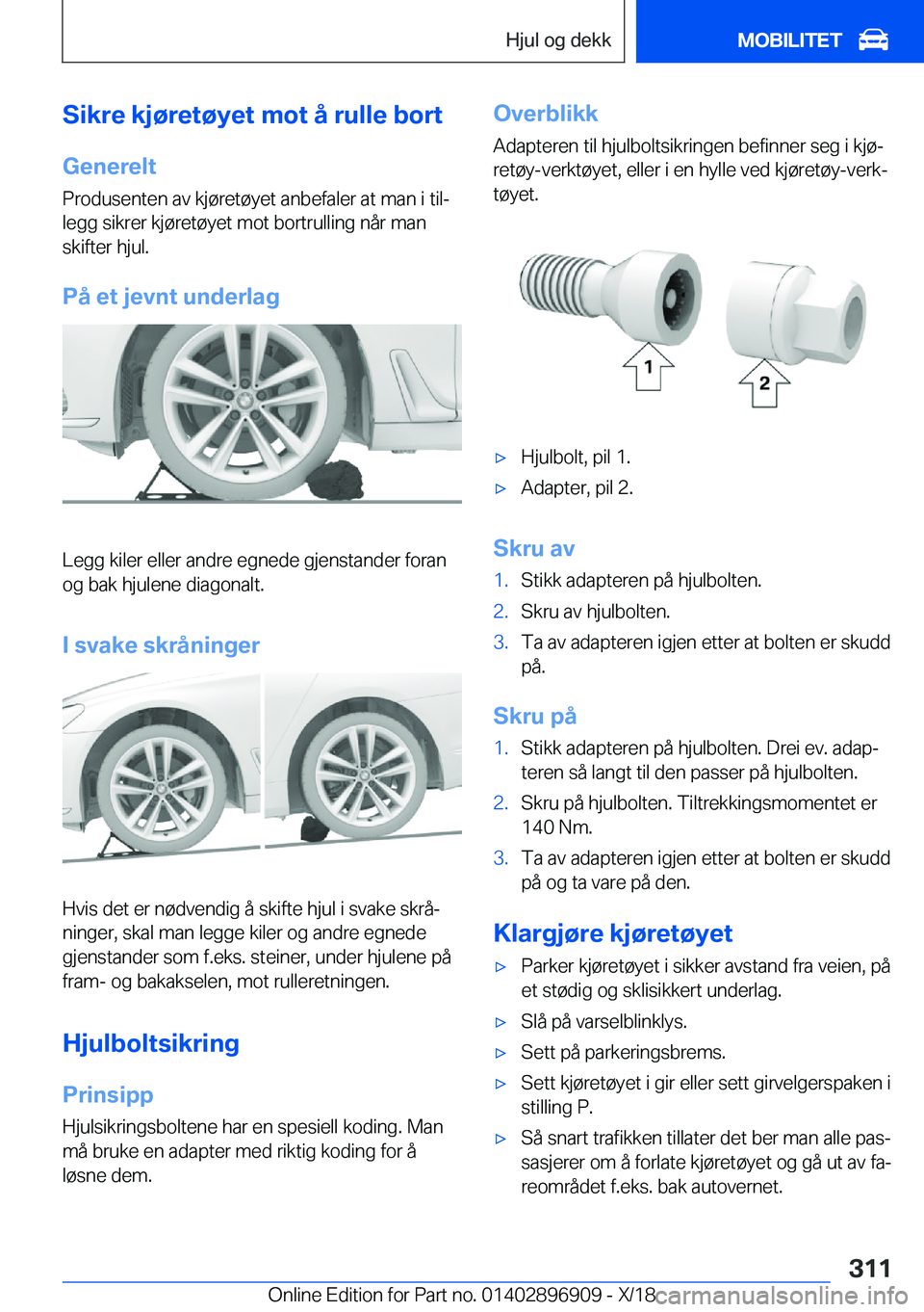 BMW 8 SERIES COUPE 2019  InstruksjonsbØker (in Norwegian) �S�i�k�r�e��k�j�