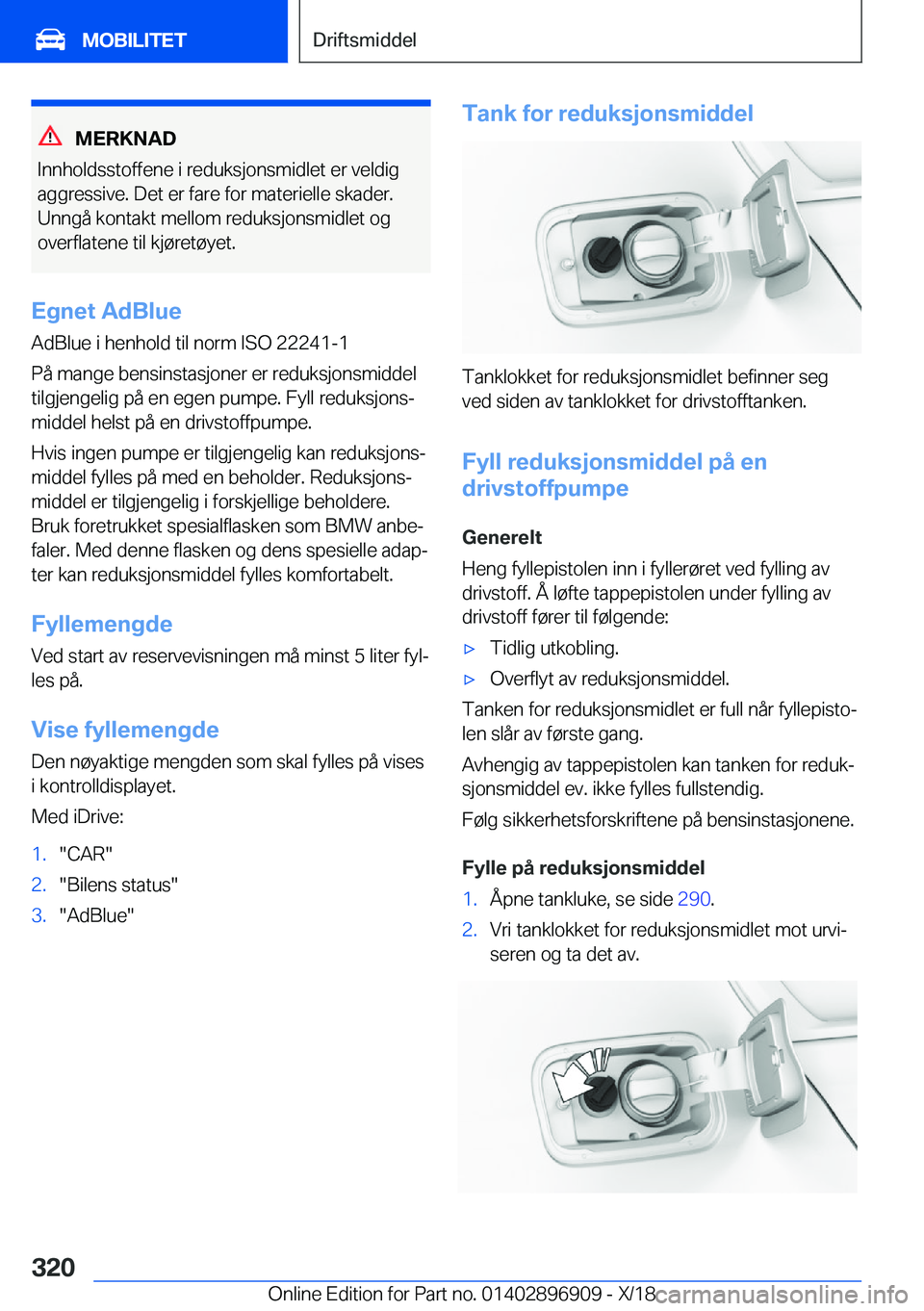 BMW 8 SERIES COUPE 2019  InstruksjonsbØker (in Norwegian) �M�E�R�K�N�A�D
�I�n�n�h�o�l�d�s�s�t�o�f�f�e�n�e��i��r�e�d�u�k�s�j�o�n�s�m�i�d�l�e�t��e�r��v�e�l�d�i�g
�a�g�g�r�e�s�s�i�v�e�.��D�e�t��e�r��f�a�r�e��f�o�r��m�a�t�e�r�i�e�l�l�e��s�k�a�d�e�r�.
�