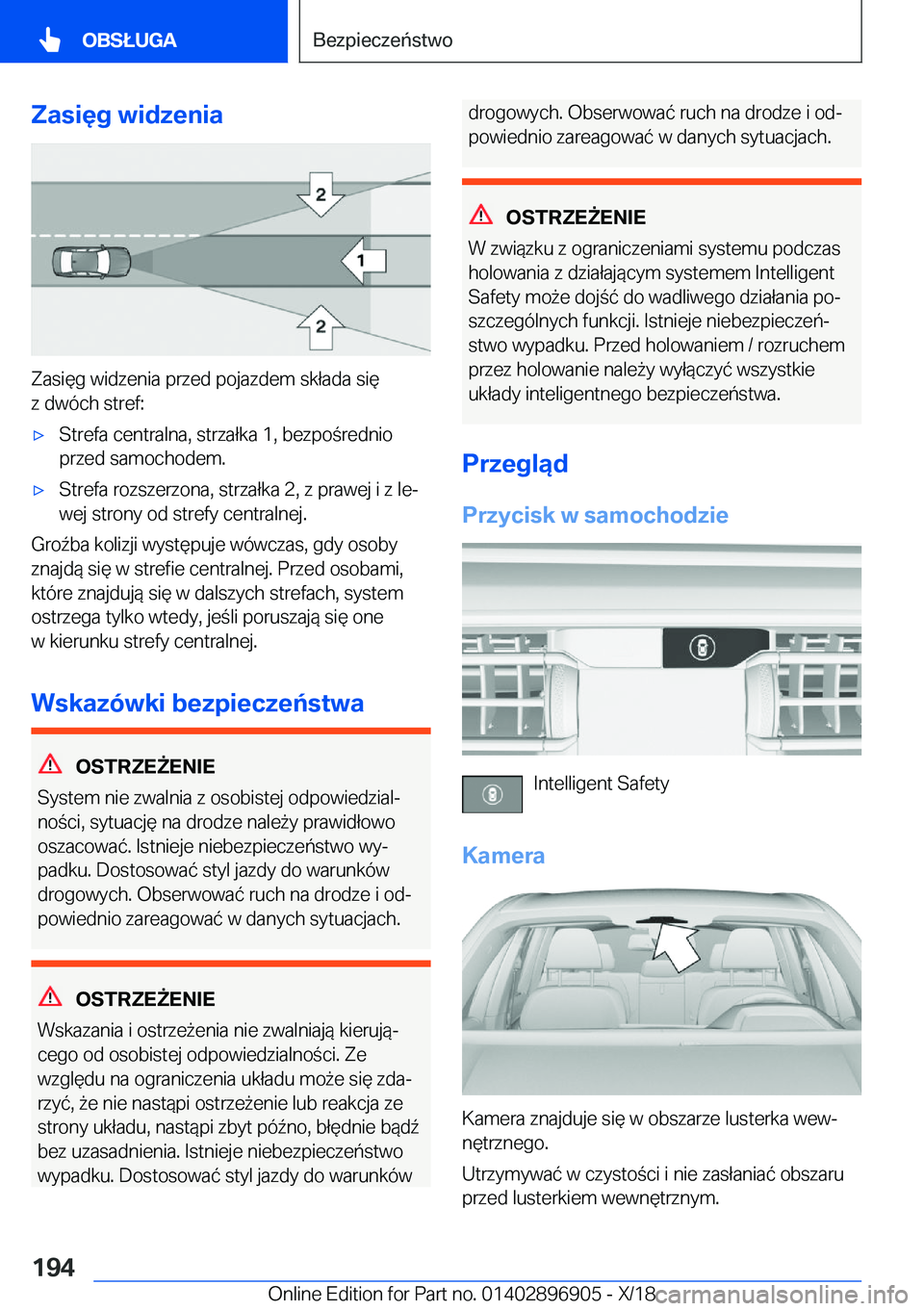 BMW 8 SERIES COUPE 2019  Instrukcja obsługi (in Polish) �Z�a�s�i�