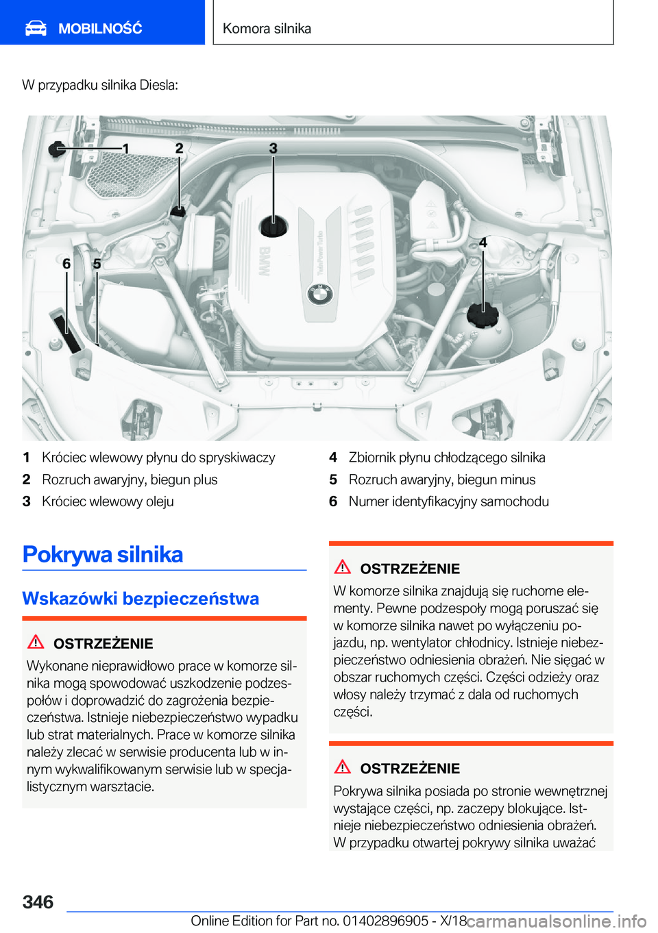 BMW 8 SERIES COUPE 2019  Instrukcja obsługi (in Polish) �W��p�r�z�y�p�a�d�k�u��s�i�l�n�i�k�a��D�i�e�s�l�a�:�1�K�r�