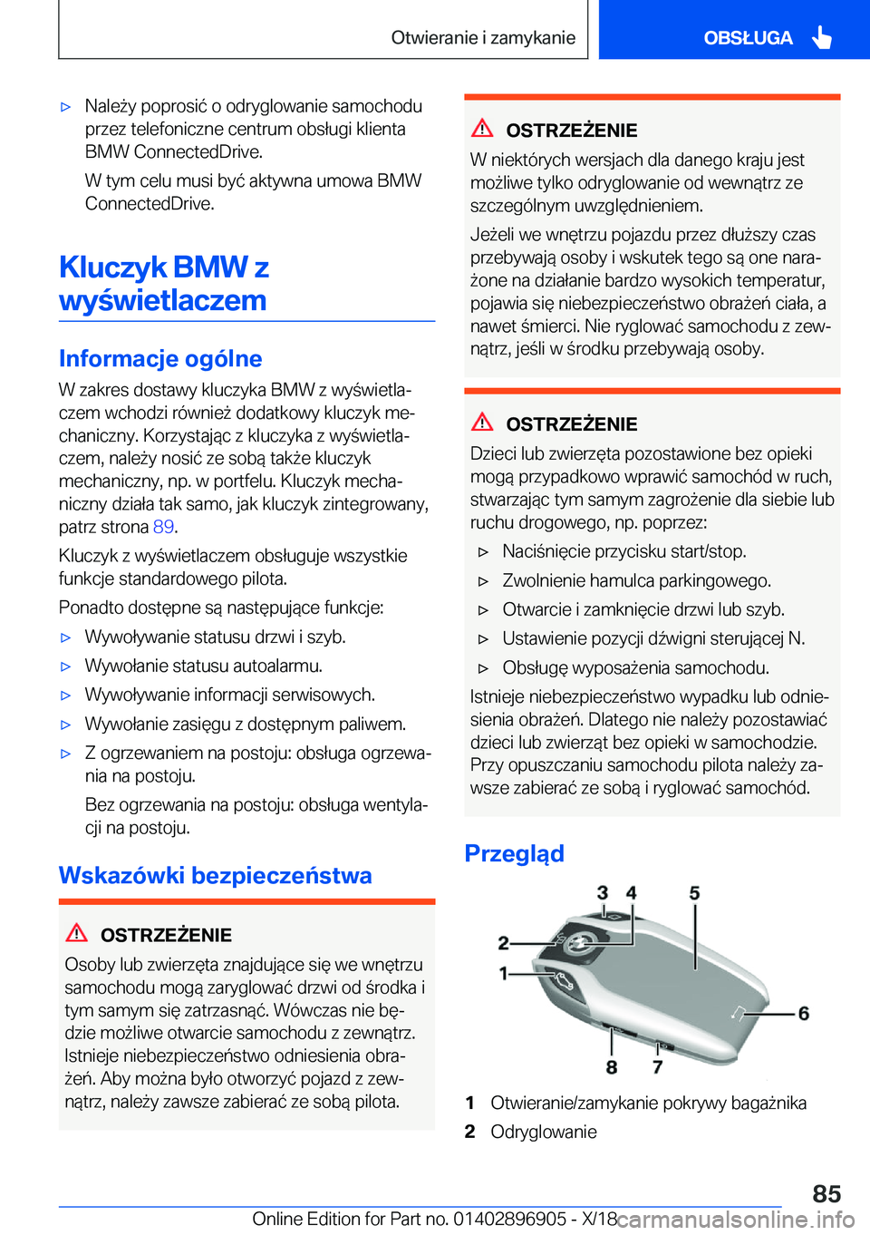 BMW 8 SERIES COUPE 2019  Instrukcja obsługi (in Polish) 'x�N�a�l�e9�y��p�o�p�r�o�s�i�
