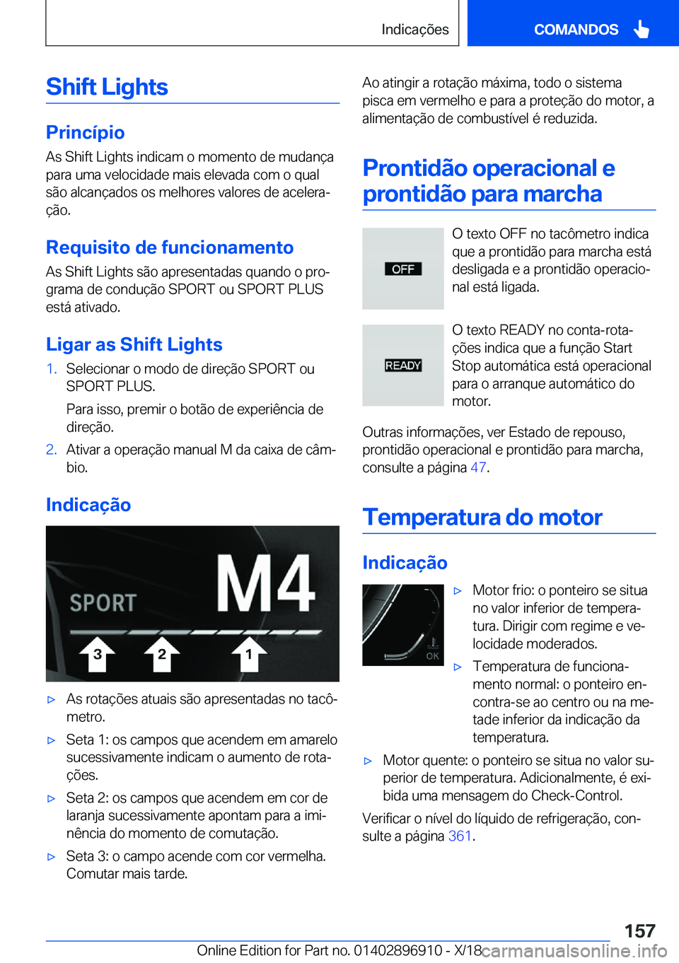 BMW 8 SERIES COUPE 2019  Manual do condutor (in Portuguese) �S�h�i�f�t��L�i�g�h�t�s
�P�r�i�n�c�
