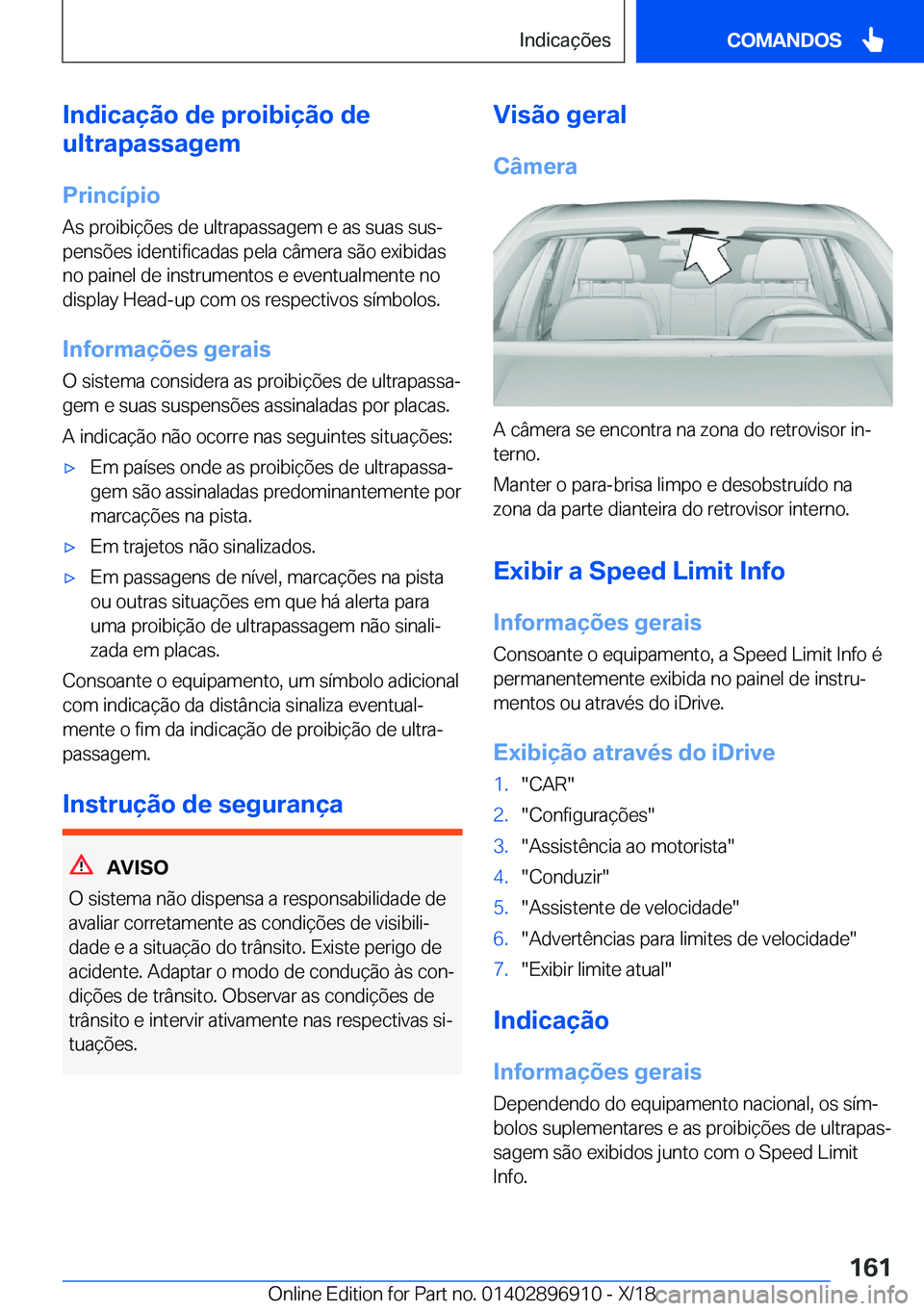 BMW 8 SERIES COUPE 2019  Manual do condutor (in Portuguese) �I�n�d�i�c�a�
