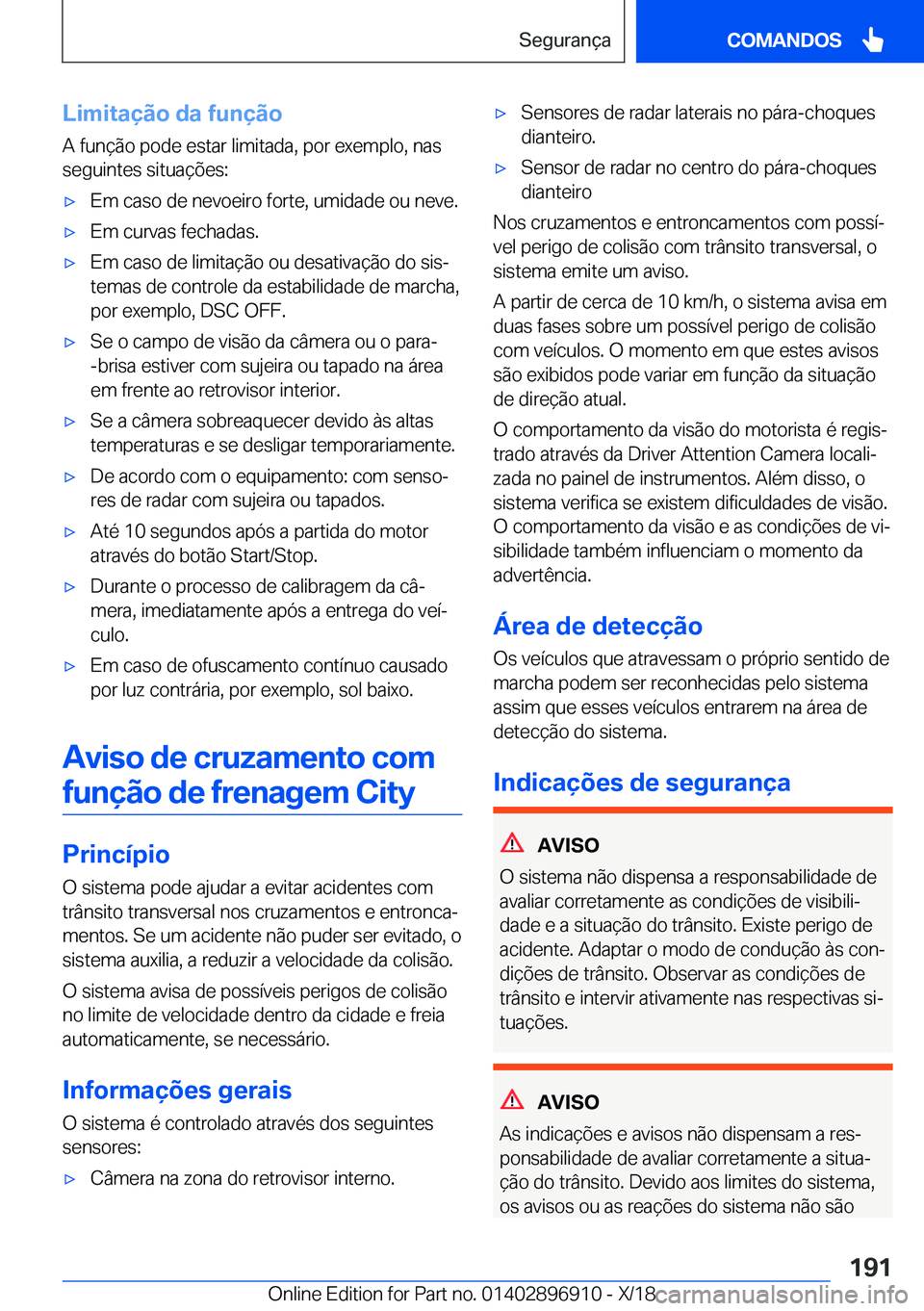BMW 8 SERIES COUPE 2019  Manual do condutor (in Portuguese) �L�i�m�i�t�a�