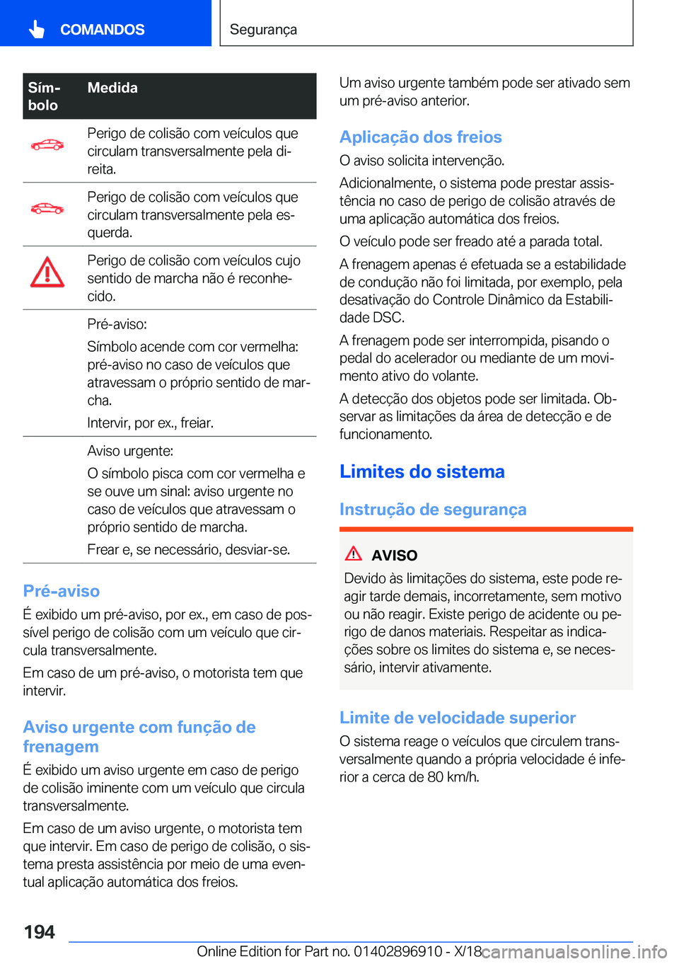 BMW 8 SERIES COUPE 2019  Manual do condutor (in Portuguese) �S�