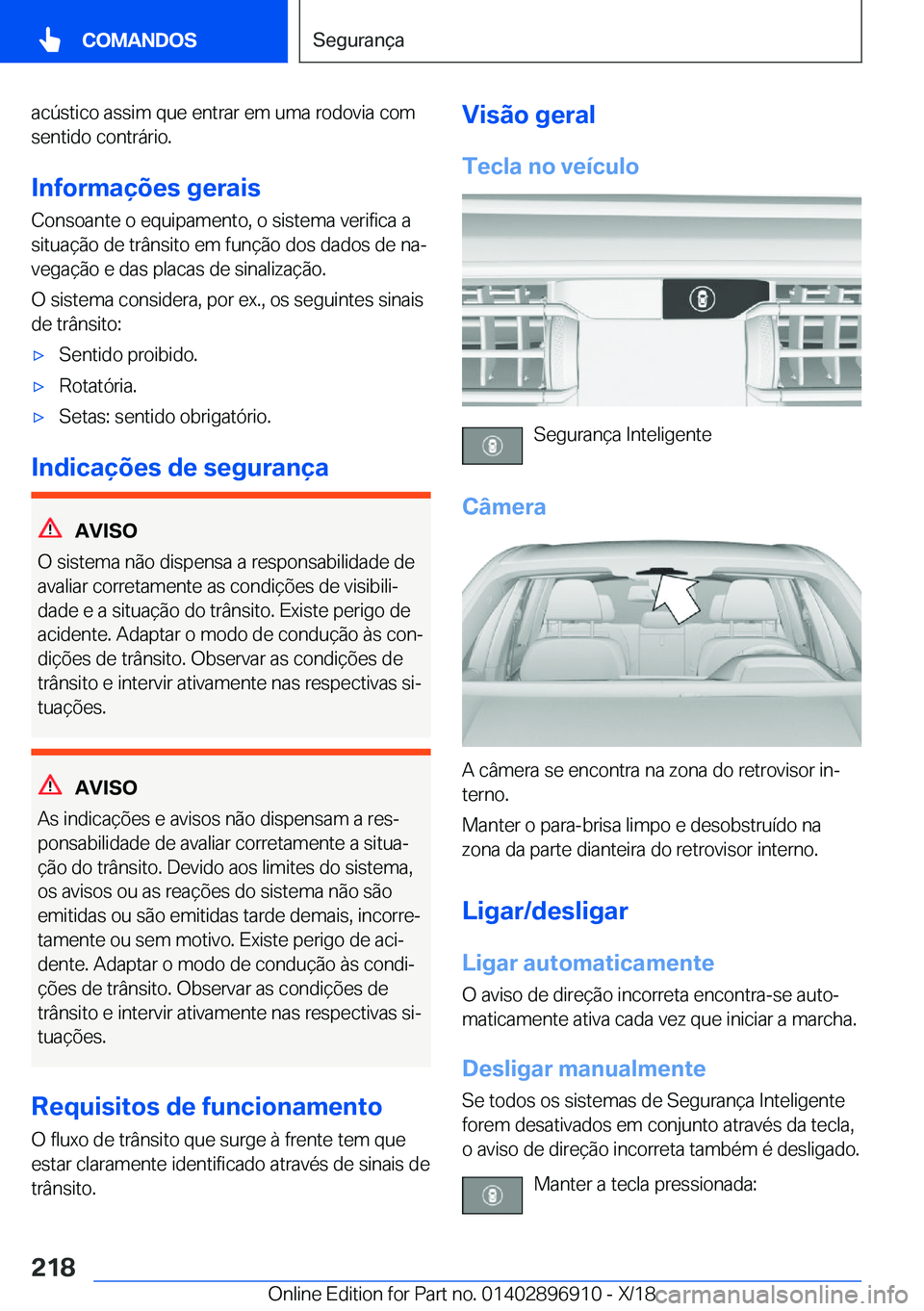 BMW 8 SERIES COUPE 2019  Manual do condutor (in Portuguese) �a�c�