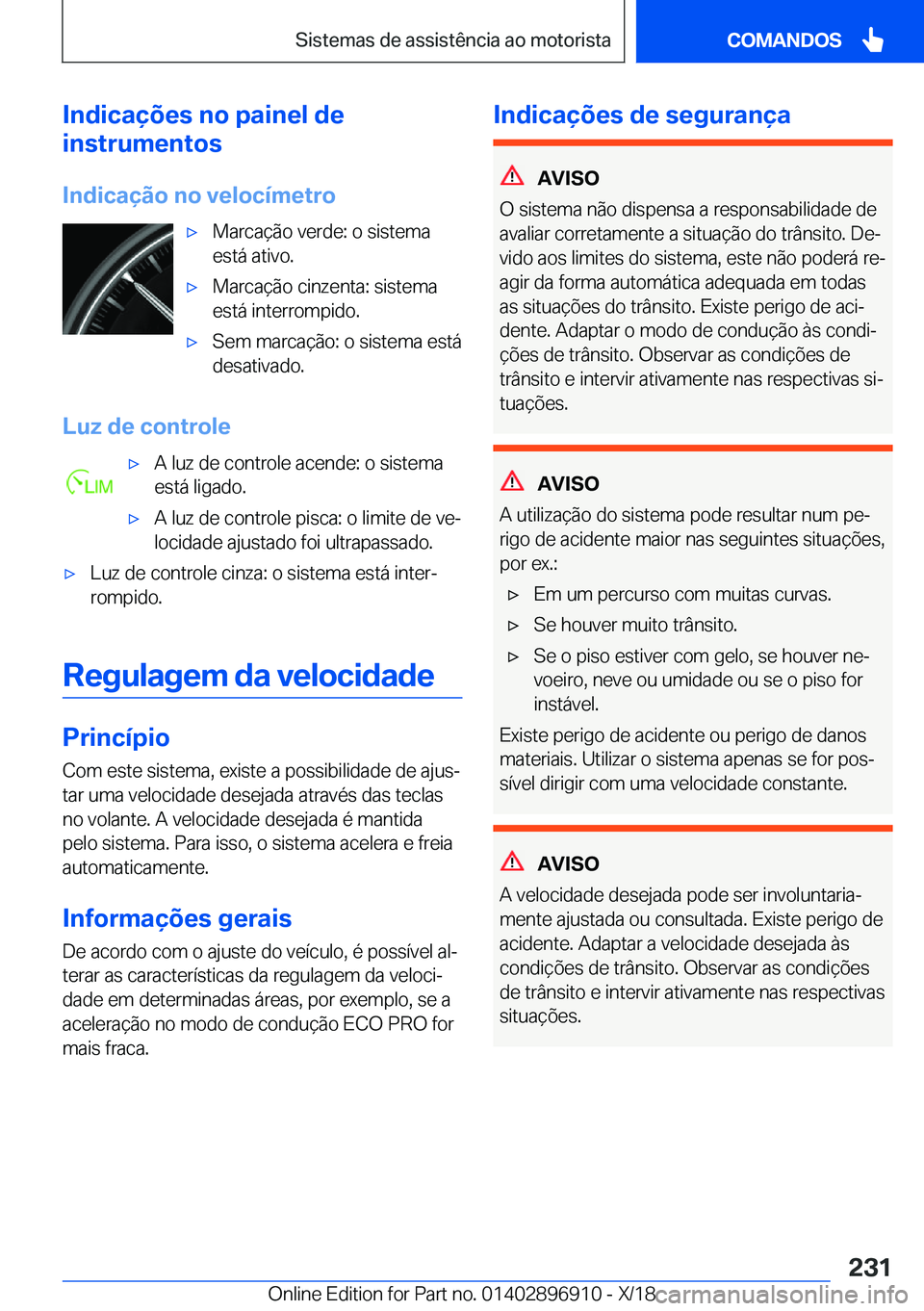 BMW 8 SERIES COUPE 2019  Manual do condutor (in Portuguese) �I�n�d�i�c�a�