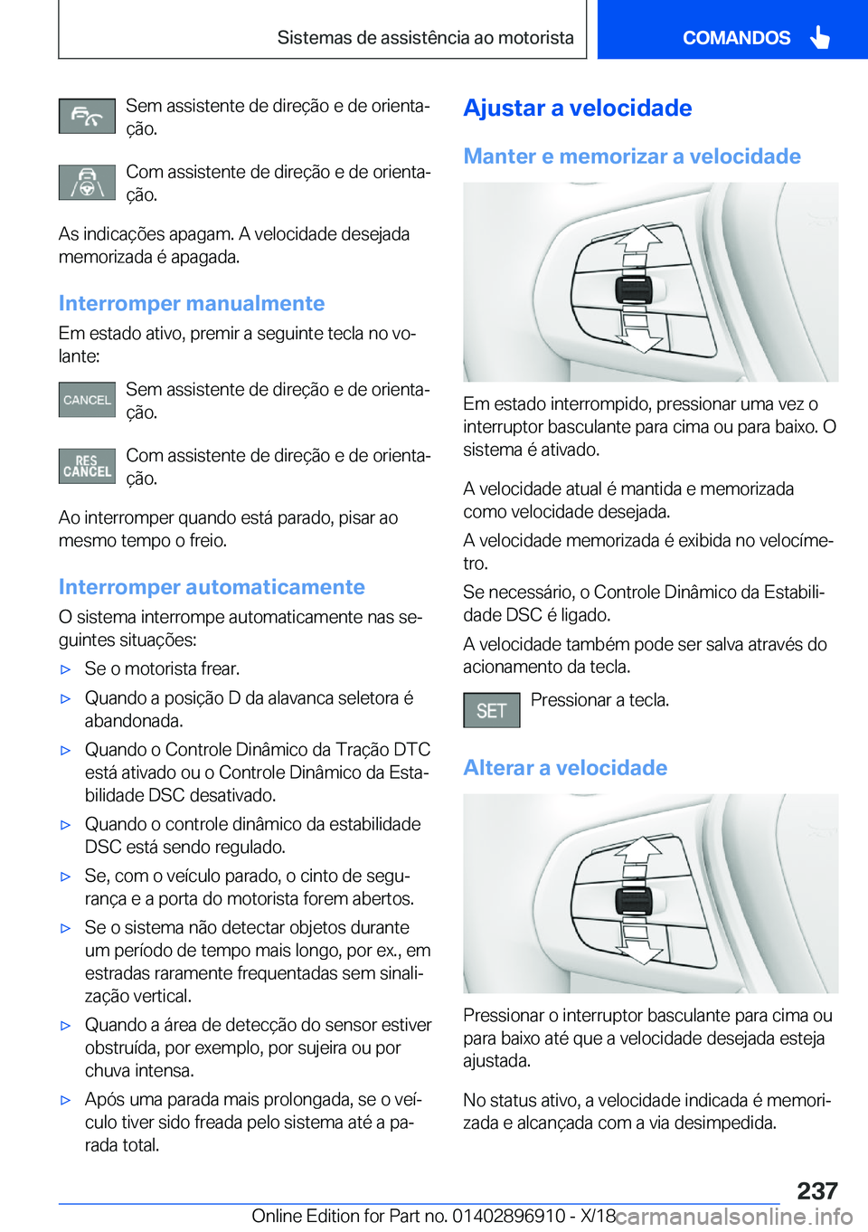 BMW 8 SERIES COUPE 2019  Manual do condutor (in Portuguese) �S�e�m��a�s�s�i�s�t�e�n�t�e��d�e��d�i�r�e�