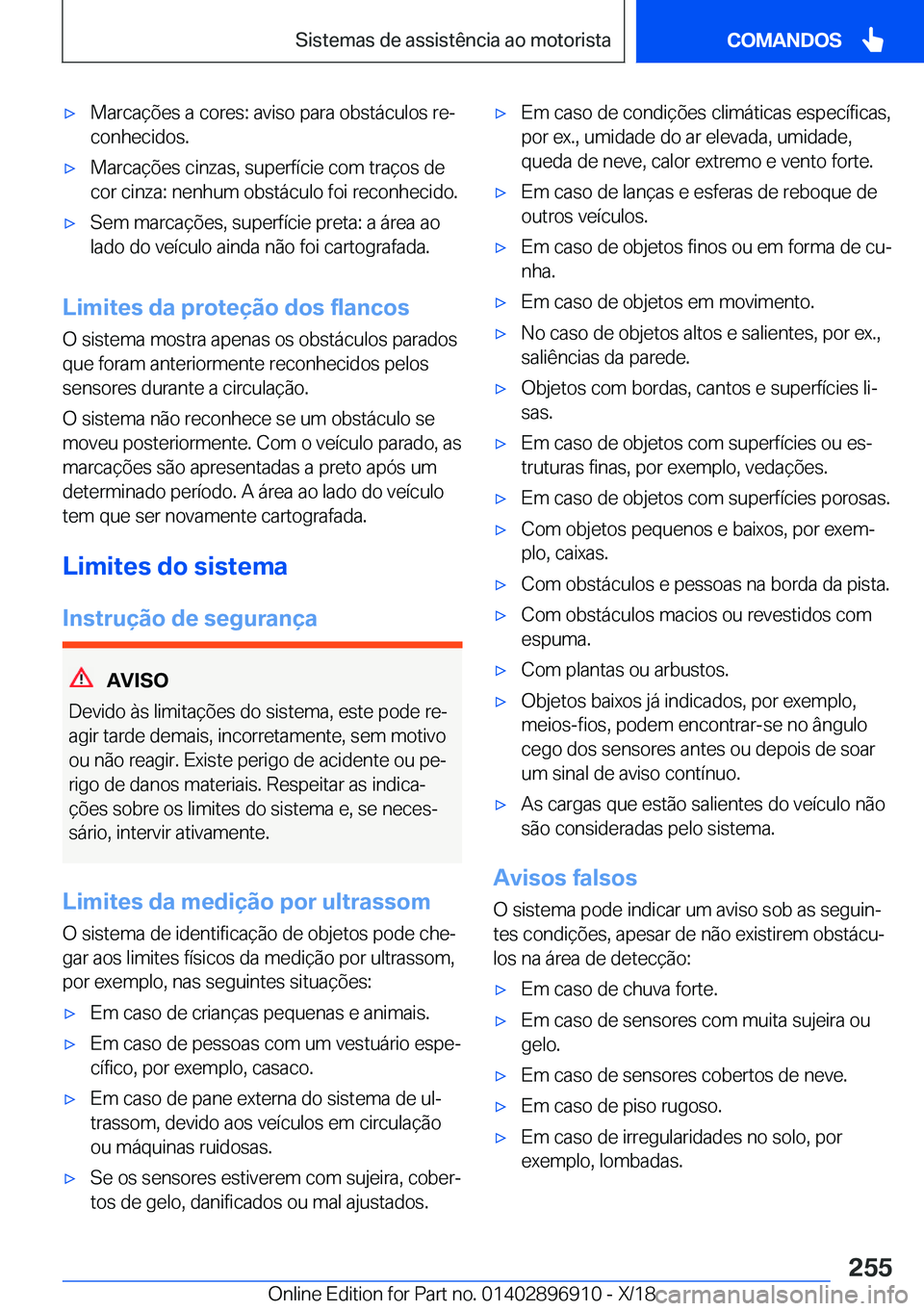 BMW 8 SERIES COUPE 2019  Manual do condutor (in Portuguese) x�M�a�r�c�a�