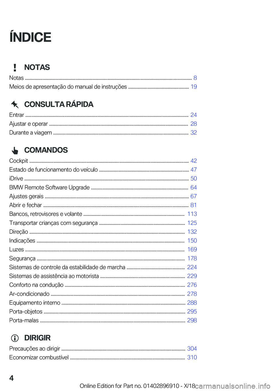BMW 8 SERIES COUPE 2019  Manual do condutor (in Portuguese) �