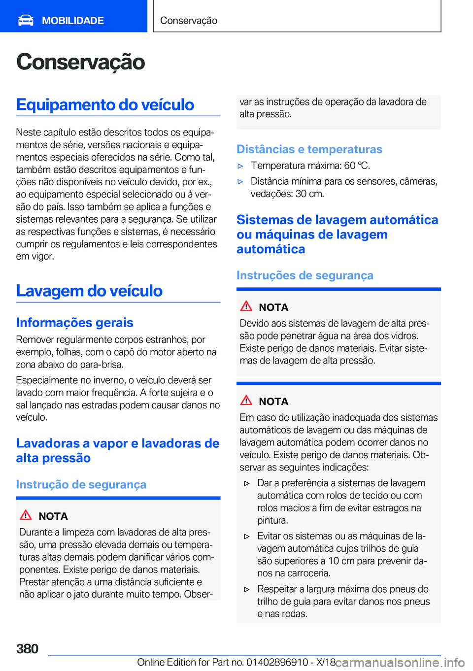 BMW 8 SERIES COUPE 2019  Manual do condutor (in Portuguese) �C�o�n�s�e�r�v�a�