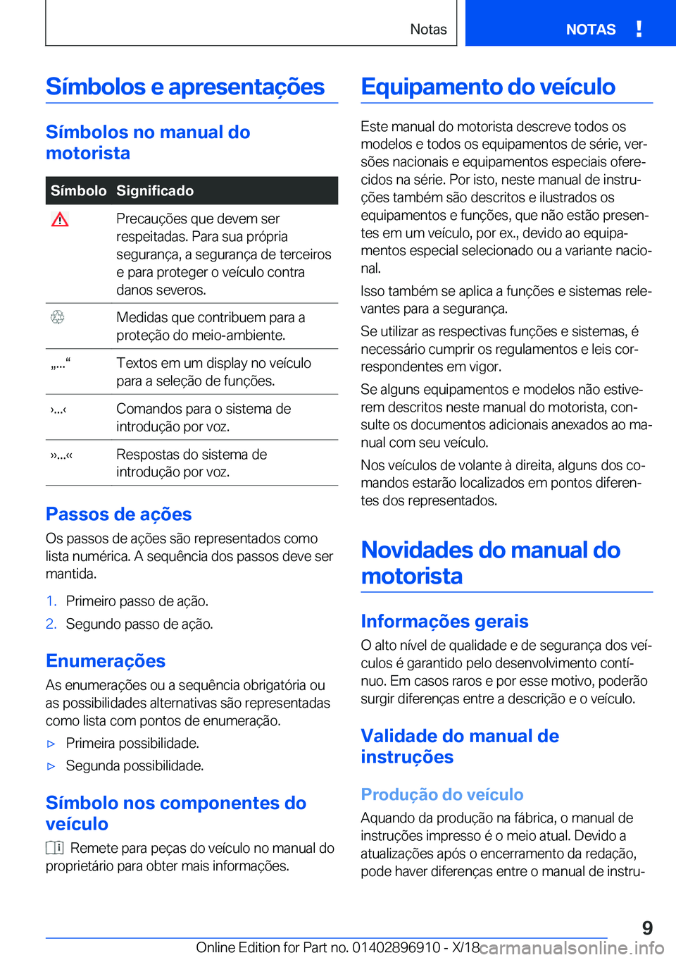 BMW 8 SERIES COUPE 2019  Manual do condutor (in Portuguese) �S�
