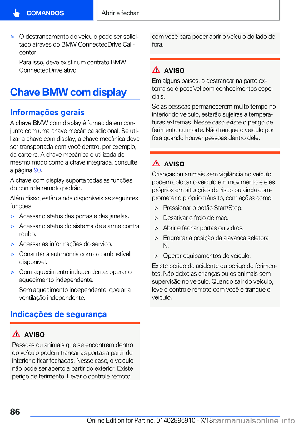 BMW 8 SERIES COUPE 2019  Manual do condutor (in Portuguese) x�O��d�e�s�t�r�a�n�c�a�m�e�n�t�o��d�o��v�e�
