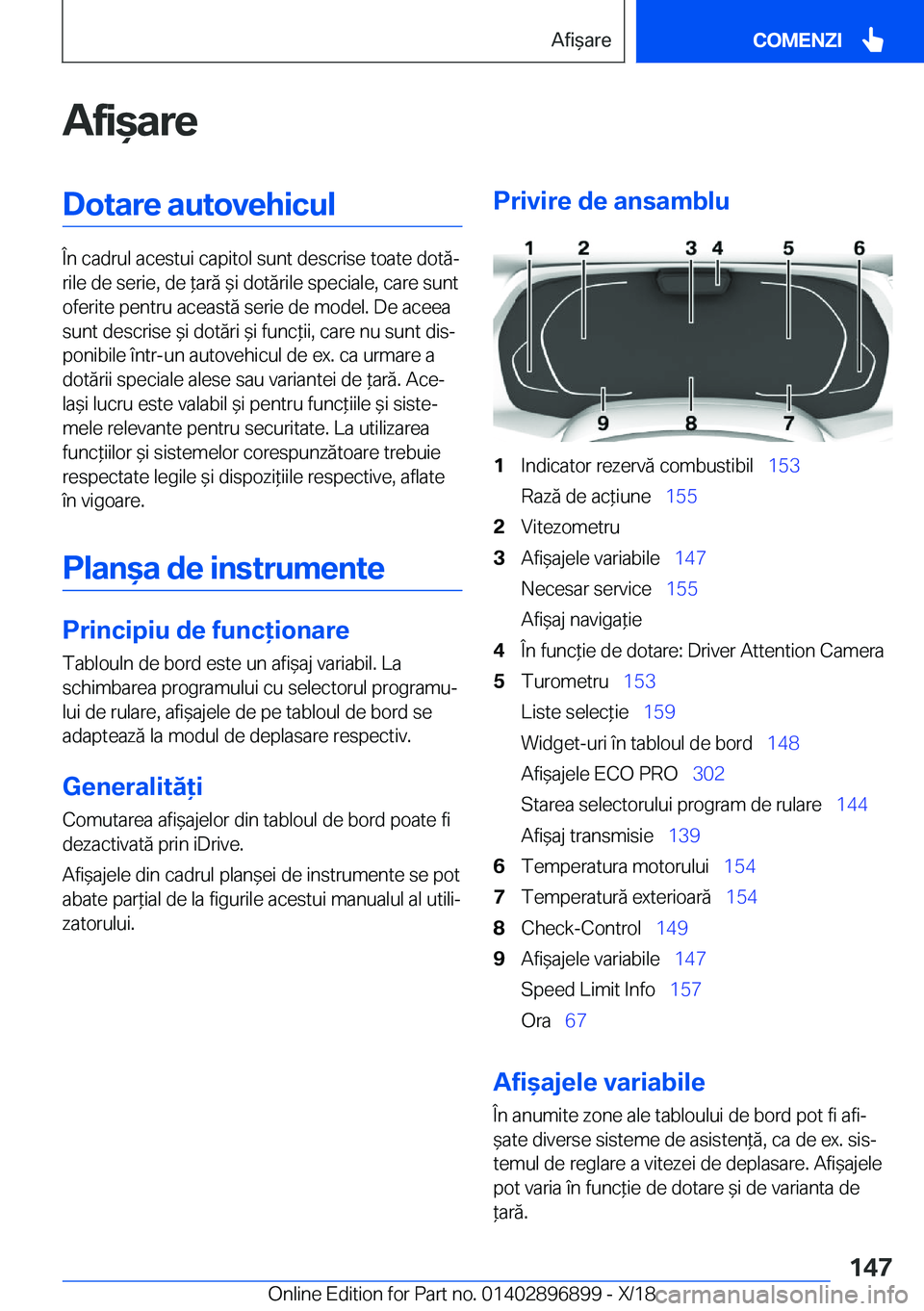 BMW 8 SERIES COUPE 2019  Ghiduri De Utilizare (in Romanian) �A�f�i&�a�r�e�D�o�t�a�r�e��a�u�t�o�v�e�h�i�c�u�l
�