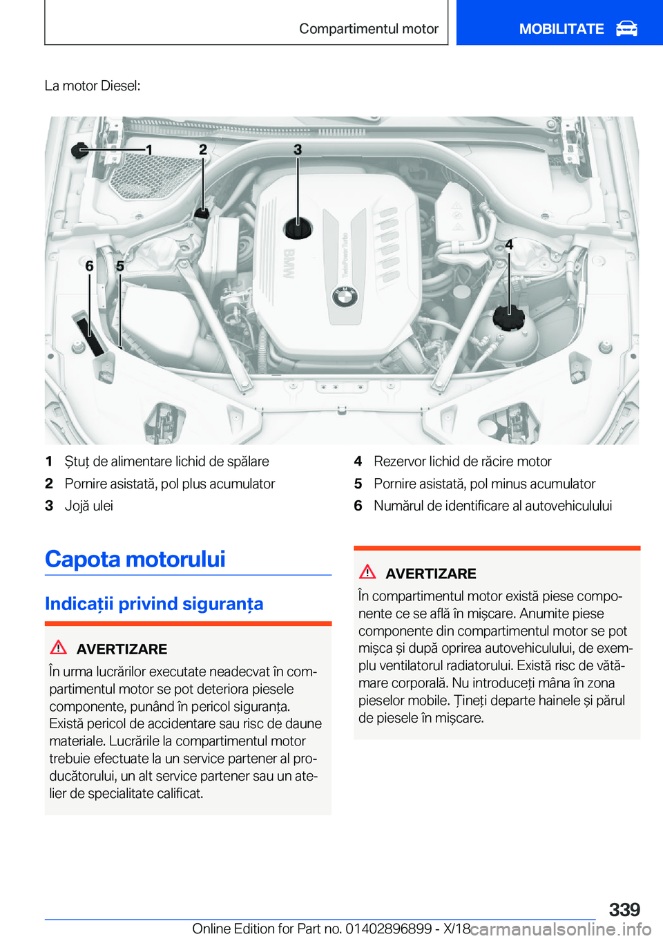 BMW 8 SERIES COUPE 2019  Ghiduri De Utilizare (in Romanian) �L�a��m�o�t�o�r��D�i�e�s�e�l�:�1%�t�u*��d�e��a�l�i�m�e�n�t�a�r�e��l�i�c�h�i�d��d�e��s�p�