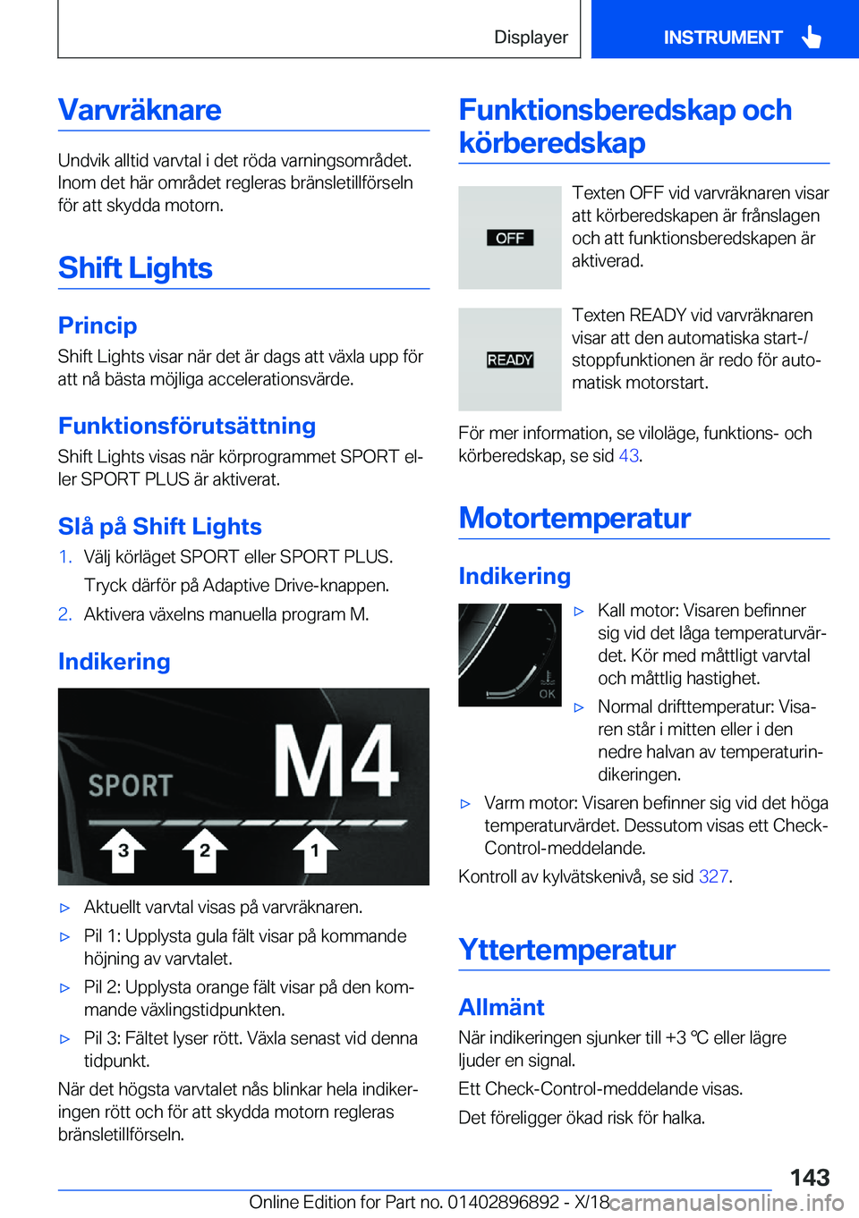 BMW 8 SERIES COUPE 2019  InstruktionsbÖcker (in Swedish) �V�a�r�v�r�ä�k�n�a�r�e
�U�n�d�v�i�k��a�l�l�t�i�d��v�a�r�v�t�a�l��i��d�e�t��r�