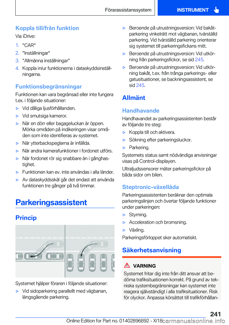 BMW 8 SERIES COUPE 2019  InstruktionsbÖcker (in Swedish) �K�o�p�p�l�a��t�i�l�l�/�f�r�å�n��f�u�n�k�t�i�o�n�V�i�a��i�D�r�i�v�e�:�1�.��C�A�R��2�.��I�n�s�t�ä�l�l�n�i�n�g�a�r��3�.��A�l�l�m�ä�n�n�a��i�n�s�t�ä�l�l�n�i�n�g�a�r��4�.�K�o�p�p�l�a��i�n�/