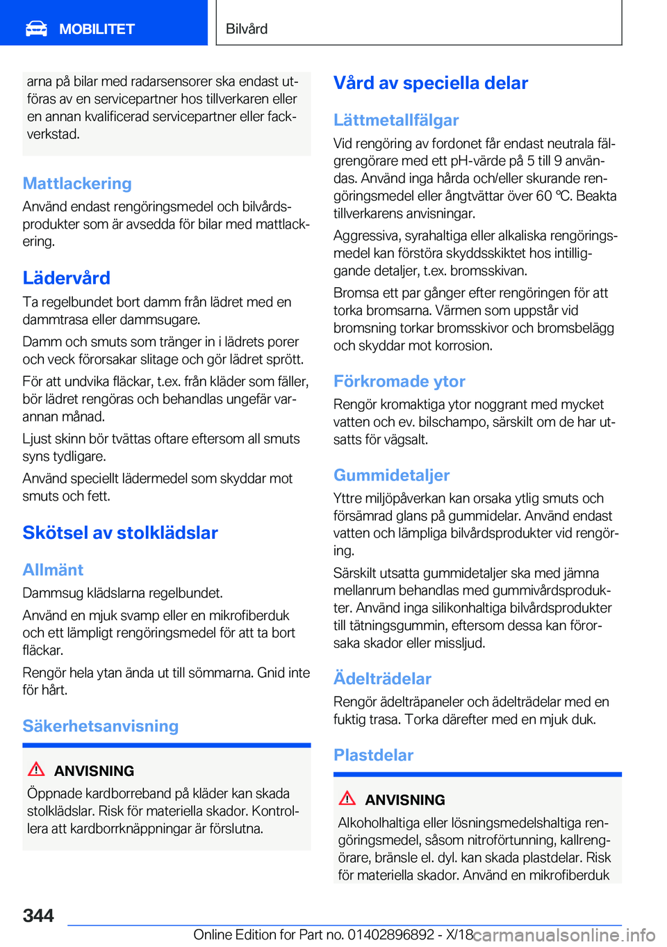 BMW 8 SERIES COUPE 2019  InstruktionsbÖcker (in Swedish) �a�r�n�a��p�å��b�i�l�a�r��m�e�d��r�a�d�a�r�s�e�n�s�o�r�e�r��s�k�a��e�n�d�a�s�t��u�tj
�f�
