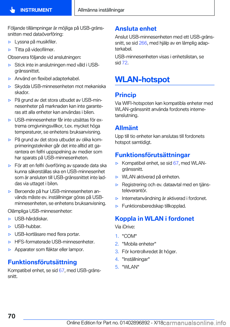 BMW 8 SERIES COUPE 2019  InstruktionsbÖcker (in Swedish) �F�
