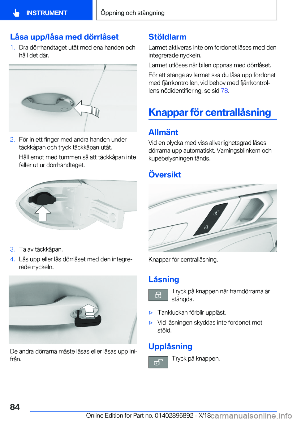 BMW 8 SERIES COUPE 2019  InstruktionsbÖcker (in Swedish) �L�å�s�a��u�p�p�/�l�å�s�a��m�e�d��d�