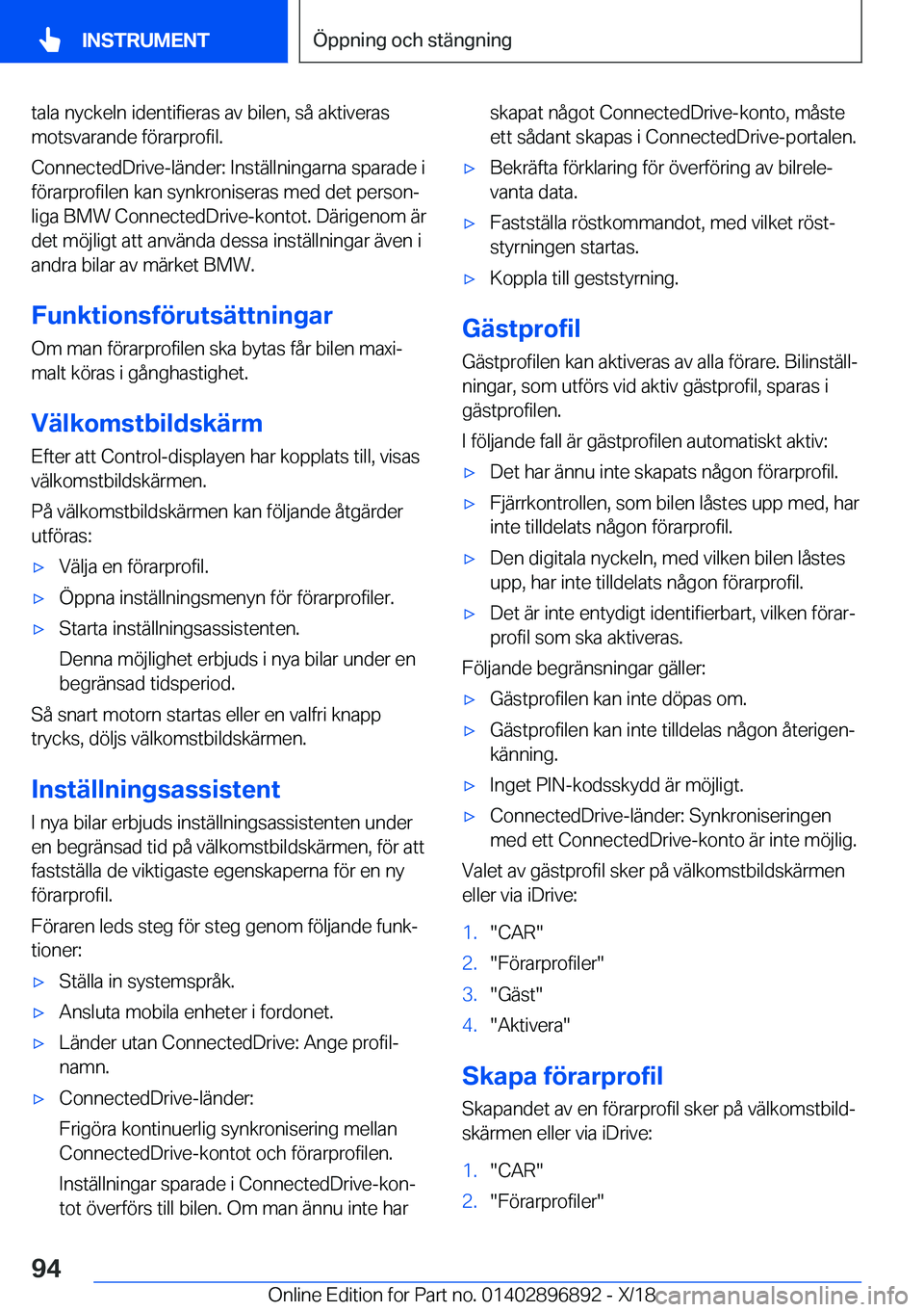 BMW 8 SERIES COUPE 2019  InstruktionsbÖcker (in Swedish) �t�a�l�a��n�y�c�k�e�l�n��i�d�e�n�t�i�f�i�e�r�a�s��a�v��b�i�l�e�n�,��s�å��a�k�t�i�v�e�r�a�s
�m�o�t�s�v�a�r�a�n�d�e��f�