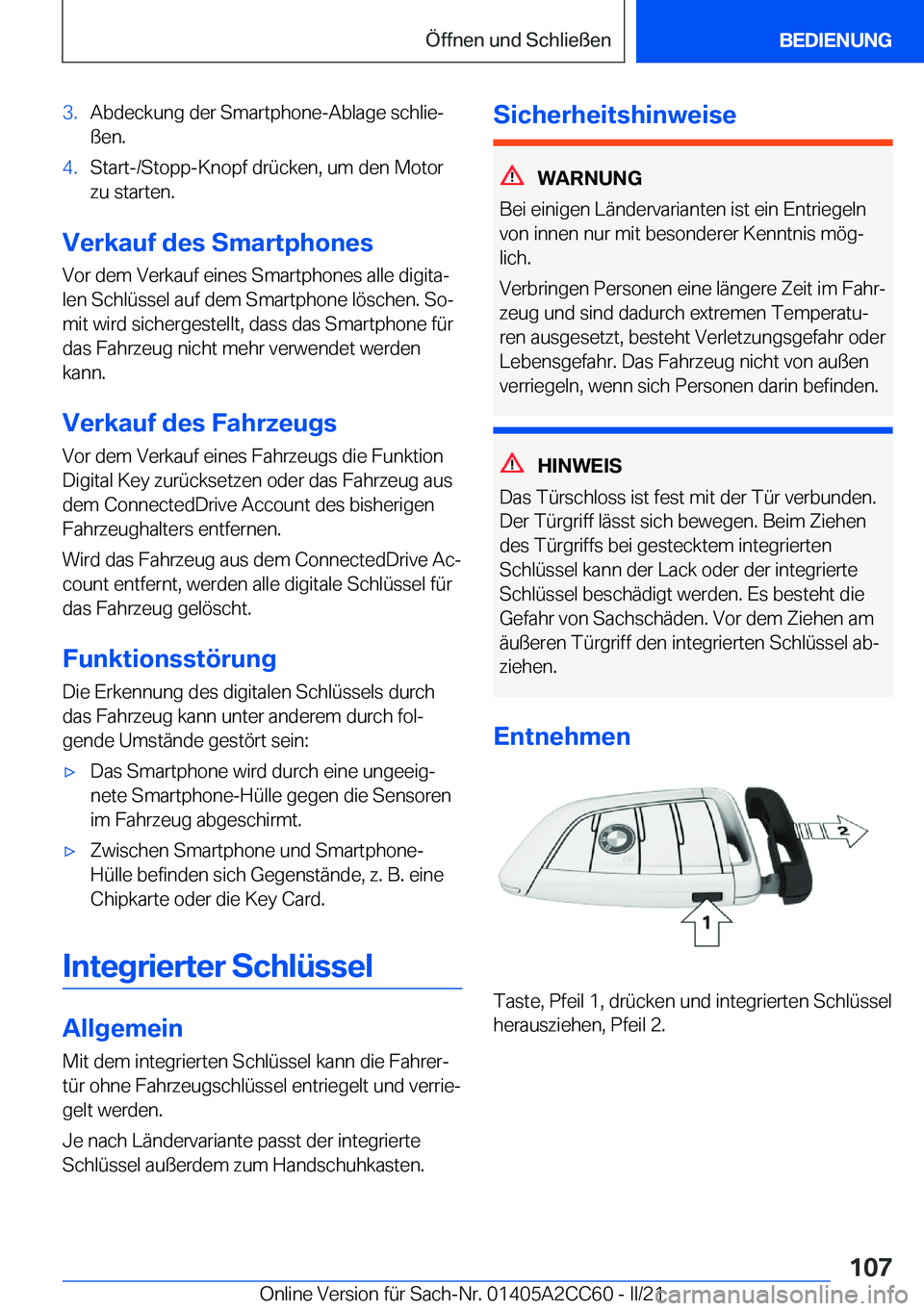 BMW 8 SERIES GRAN COUPE 2022  Betriebsanleitungen (in German) �3�.�A�b�d�e�c�k�u�n�g��d�e�r��S�m�a�r�t�p�h�o�n�e�-�A�b�l�a�g�e��s�c�h�l�i�ej
�
