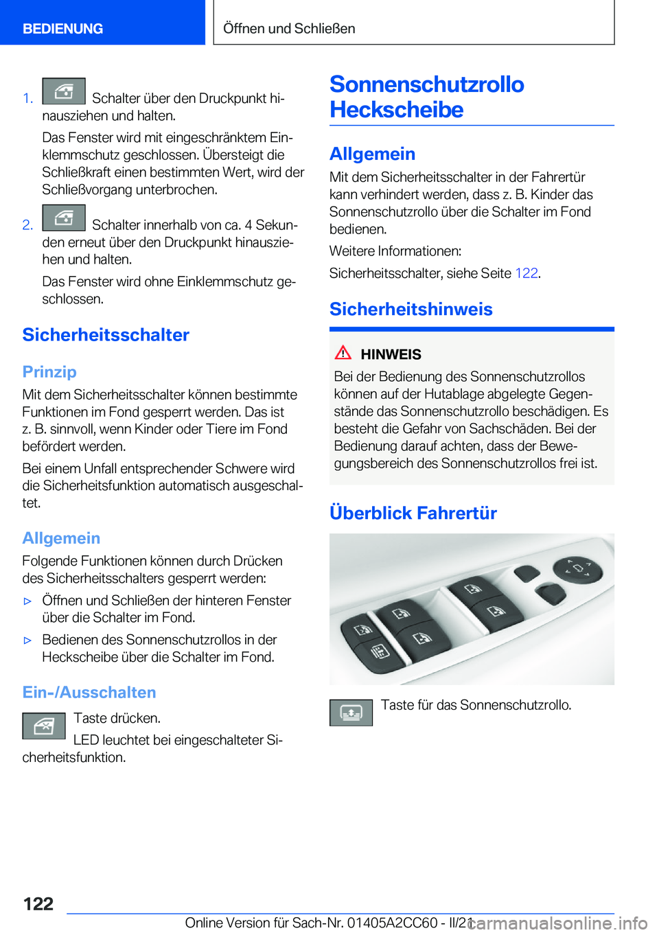 BMW 8 SERIES GRAN COUPE 2022  Betriebsanleitungen (in German) �1�.���S�c�h�a�l�t�e�r��