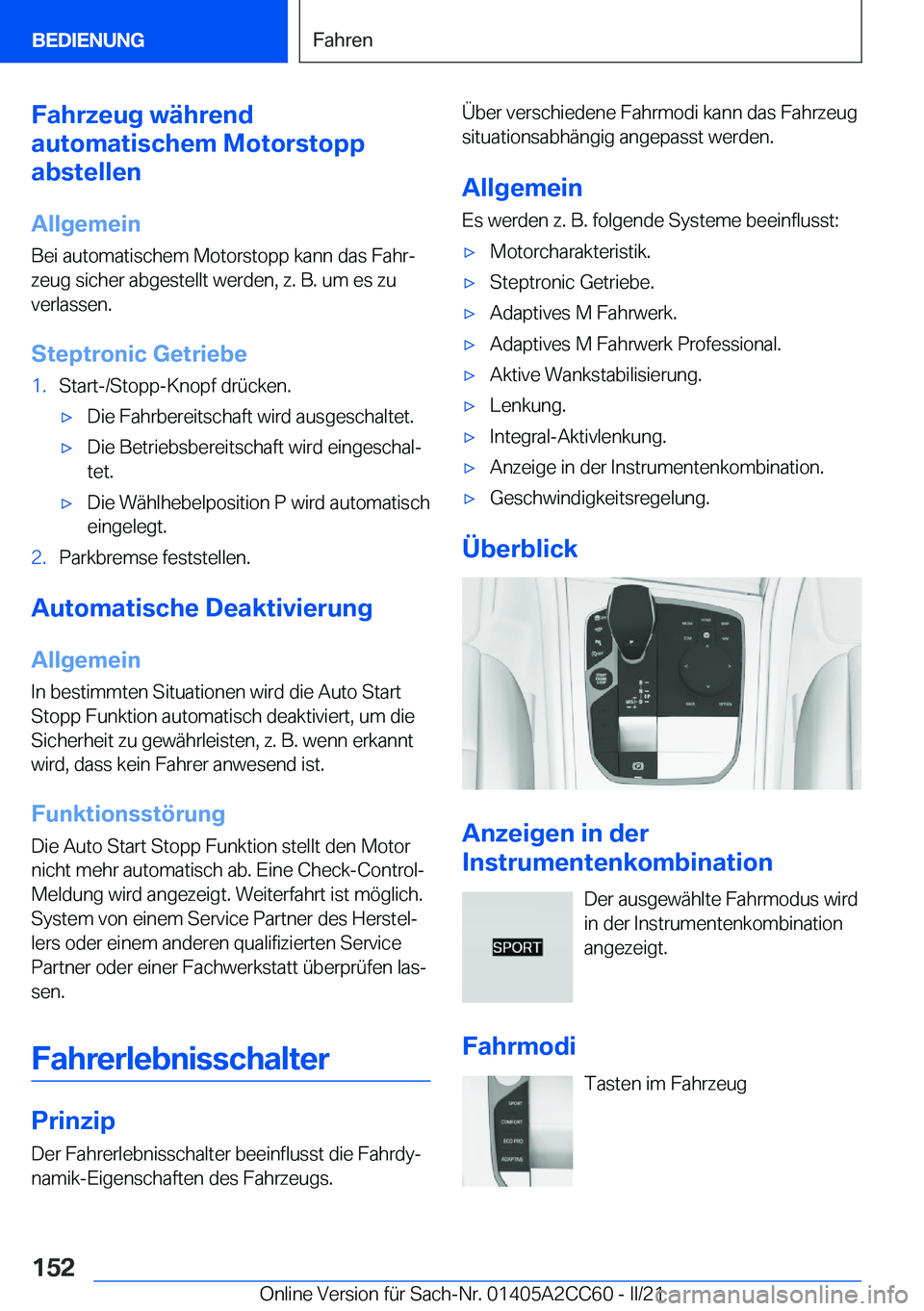 BMW 8 SERIES GRAN COUPE 2022  Betriebsanleitungen (in German) �F�a�h�r�z�e�u�g��w�