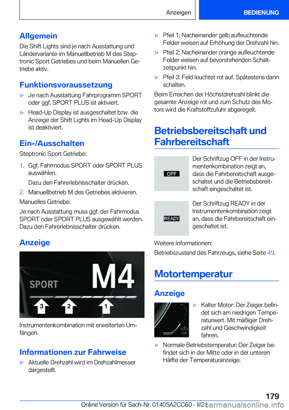 BMW 8 SERIES GRAN COUPE 2022  Betriebsanleitungen (in German) �A�l�l�g�e�m�e�i�n
�D�i�e��S�h�i�f�t��L�i�g�h�t�s��s�i�n�d��j�e��n�a�c�h��A�u�s�s�t�a�t�t�u�n�g��u�n�d �L�