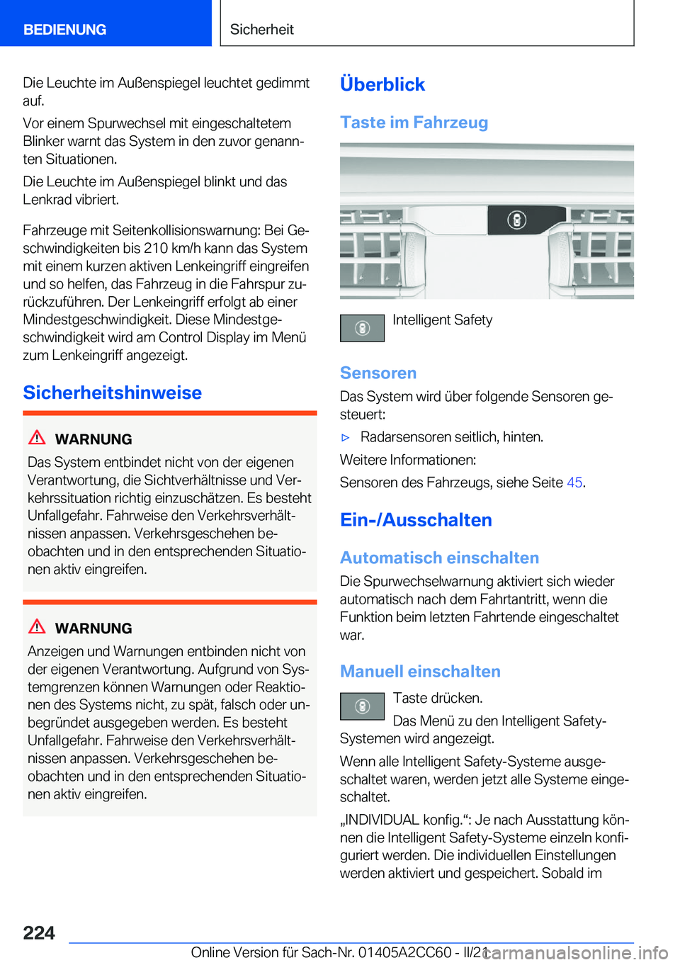 BMW 8 SERIES GRAN COUPE 2022  Betriebsanleitungen (in German) �D�i�e��L�e�u�c�h�t�e��i�m��A�u�