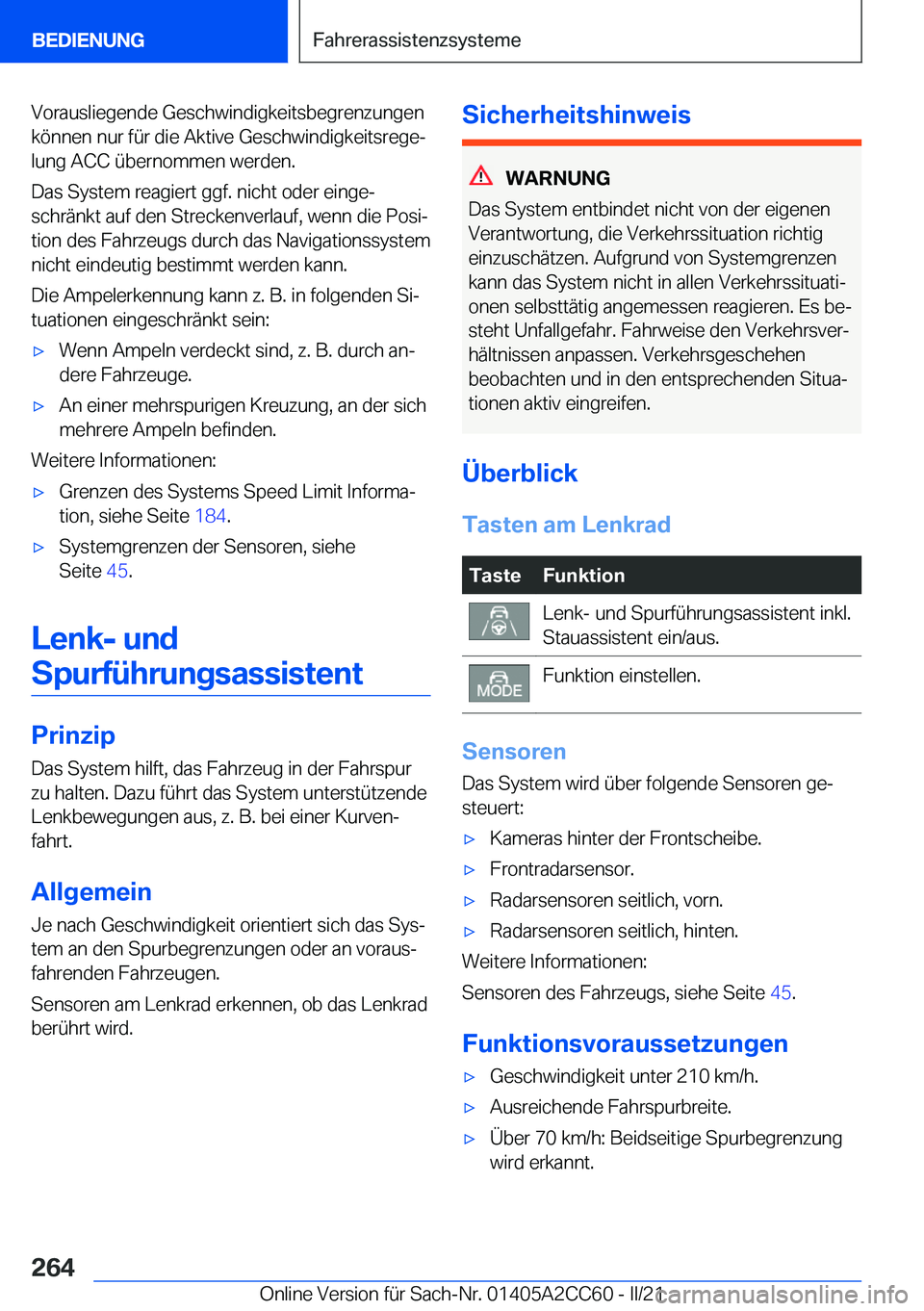 BMW 8 SERIES GRAN COUPE 2022  Betriebsanleitungen (in German) �V�o�r�a�u�s�l�i�e�g�e�n�d�e��G�e�s�c�h�w�i�n�d�i�g�k�e�i�t�s�b�e�g�r�e�n�z�u�n�g�e�n
�k�