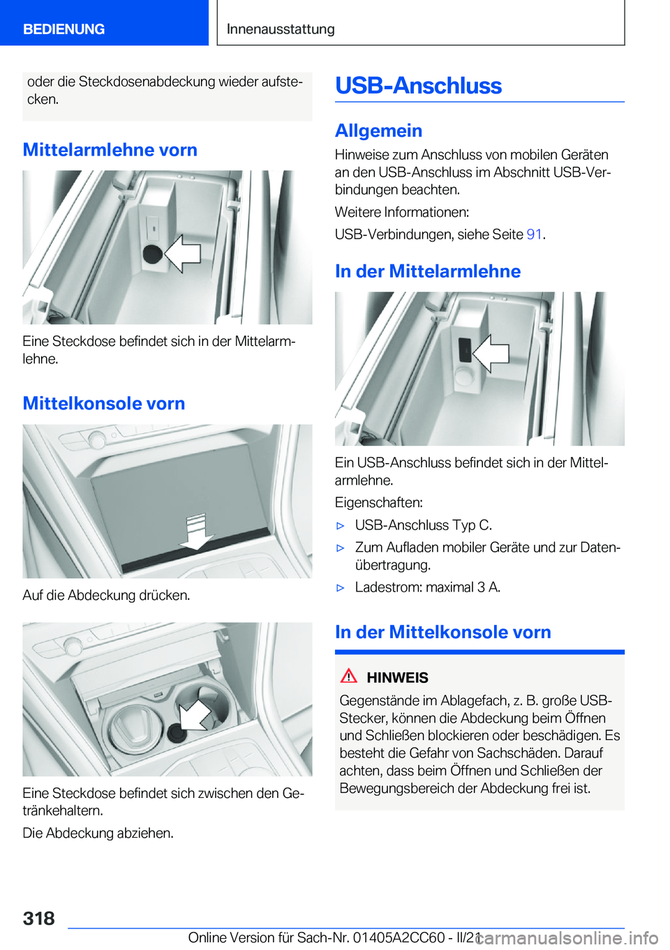 BMW 8 SERIES GRAN COUPE 2022  Betriebsanleitungen (in German) �o�d�e�r��d�i�e��S�t�e�c�k�d�o�s�e�n�a�b�d�e�c�k�u�n�g��w�i�e�d�e�r��a�u�f�s�t�ej
�c�k�e�n�.
�M�i�t�t�e�l�a�r�m�l�e�h�n�e��v�o�r�n
�E�i�n�e��S�t�e�c�k�d�o�s�e��b�e�f�i�n�d�e�t��s�i�c�h��i�n�