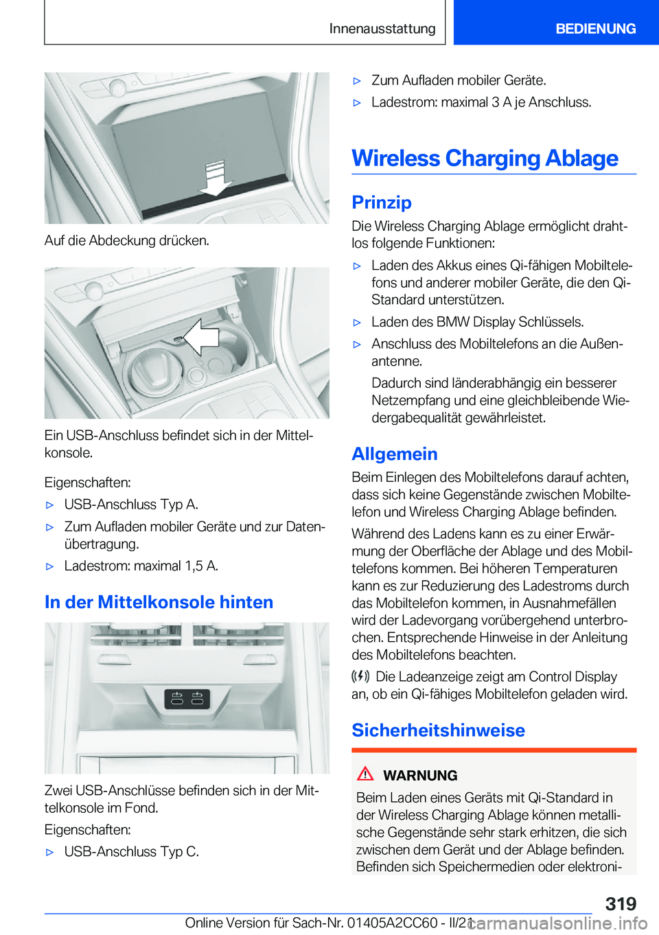 BMW 8 SERIES GRAN COUPE 2022  Betriebsanleitungen (in German) �A�u�f��d�i�e��A�b�d�e�c�k�u�n�g��d�r�