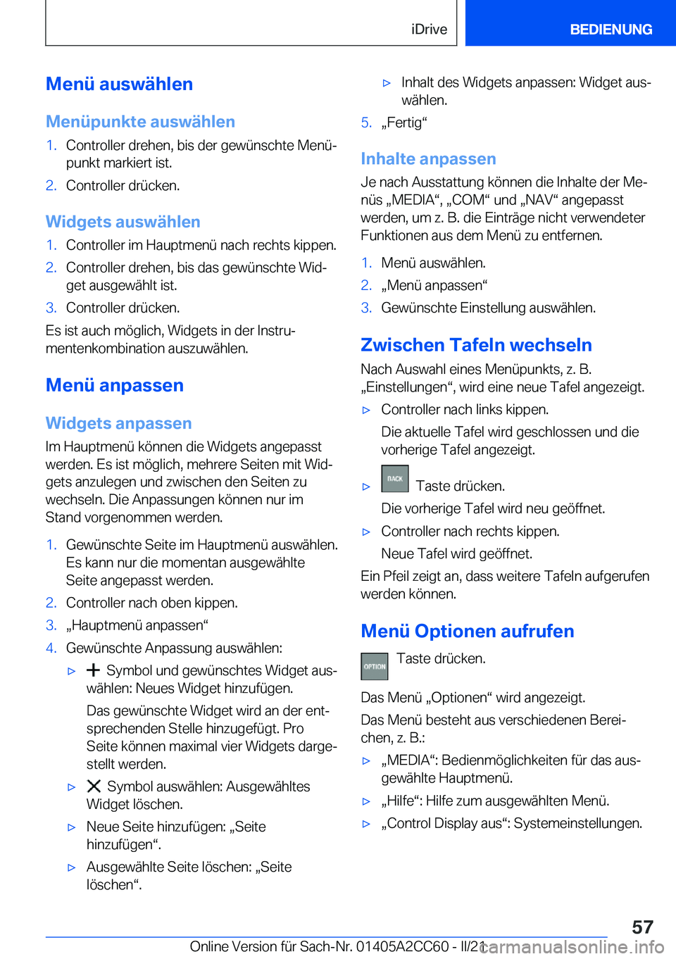 BMW 8 SERIES GRAN COUPE 2022  Betriebsanleitungen (in German) �M�e�n�