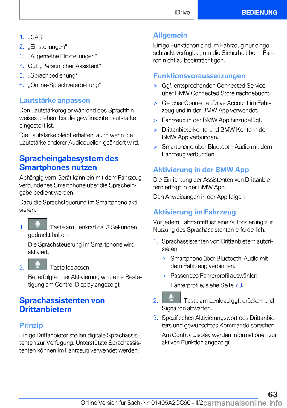 BMW 8 SERIES GRAN COUPE 2022  Betriebsanleitungen (in German) �1�.x�C�A�Rv�2�.x�E�i�n�s�t�e�l�l�u�n�g�e�nv�3�.x�A�l�l�g�e�m�e�i�n�e��E�i�n�s�t�e�l�l�u�n�g�e�nv�4�.�G�g�f�.�x�P�e�r�s�