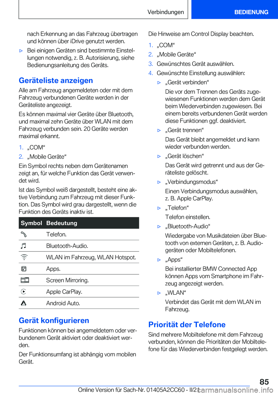 BMW 8 SERIES GRAN COUPE 2022  Betriebsanleitungen (in German) �n�a�c�h��E�r�k�e�n�n�u�n�g��a�n��d�a�s��F�a�h�r�z�e�u�g��