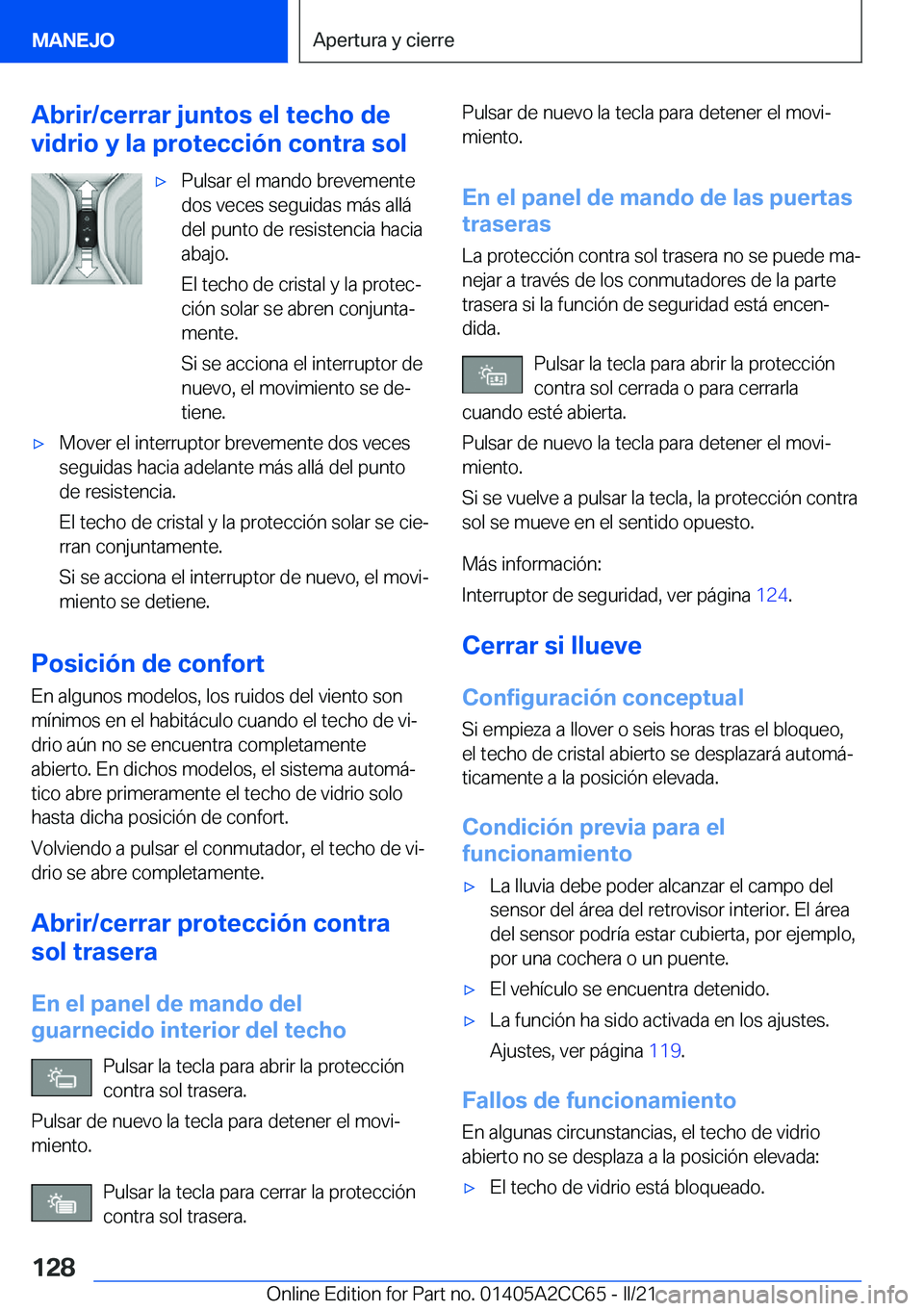 BMW 8 SERIES GRAN COUPE 2022  Manuales de Empleo (in Spanish) �A�b�r�i�r�/�c�e�r�r�a�r��j�u�n�t�o�s��e�l��t�e�c�h�o��d�e
�v�i�d�r�i�o��y��l�a��p�r�o�t�e�c�c�i�